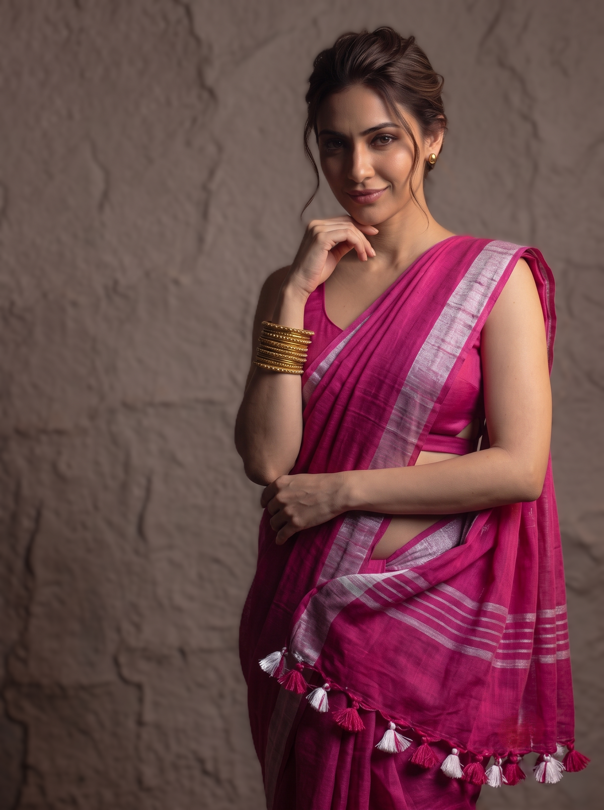 D-Linen Cotton Saree