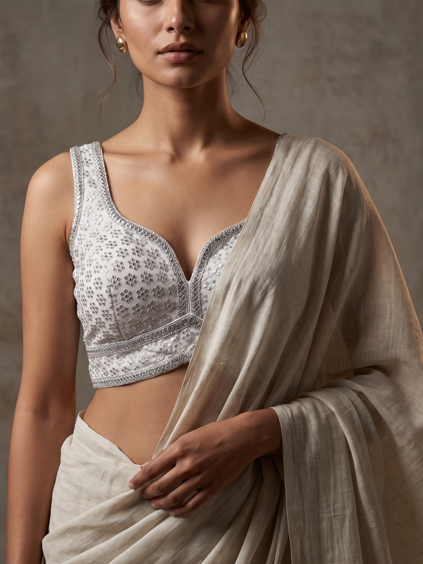 Midnight Georgette Sequence Blouse