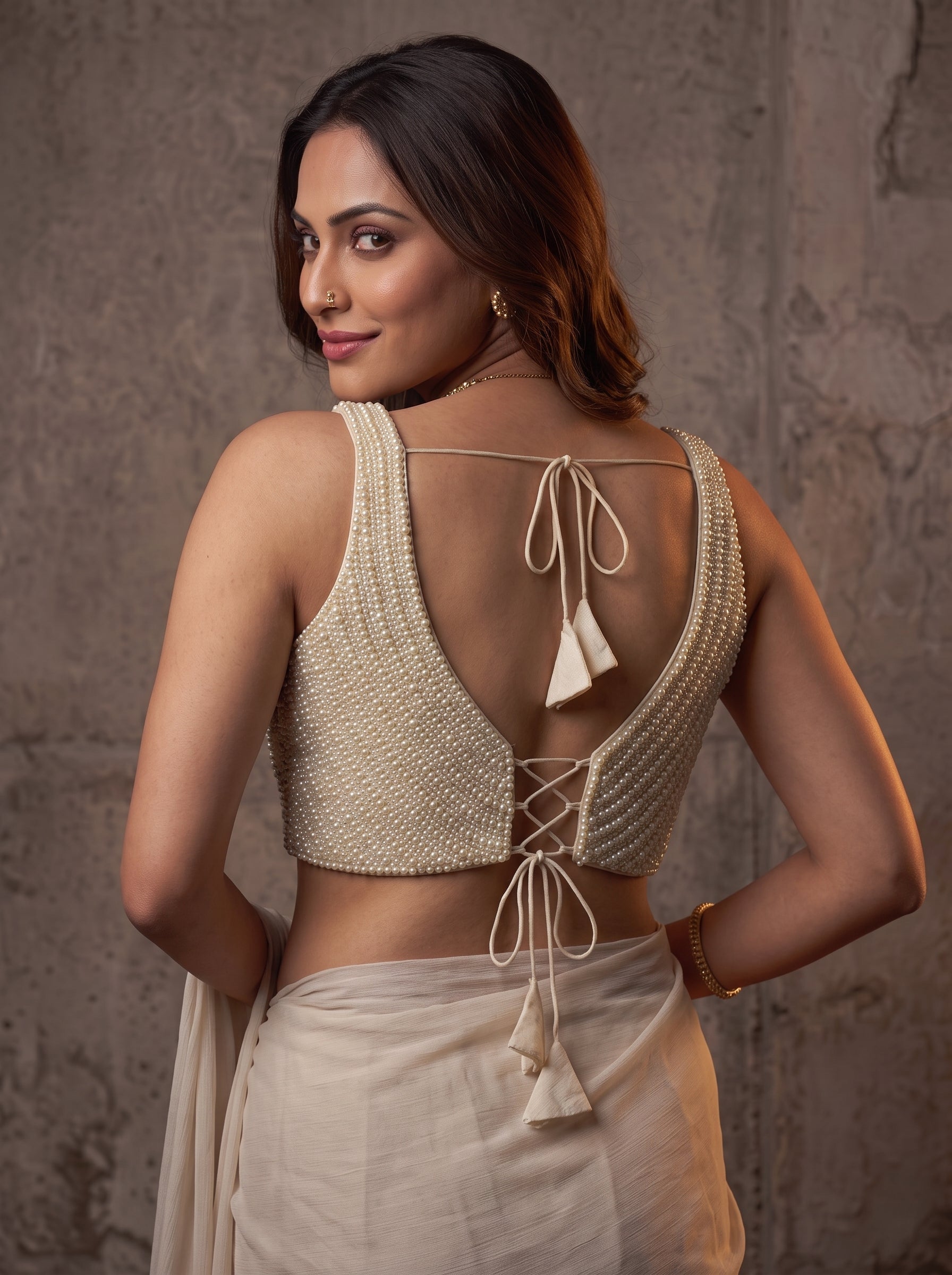 Rashmika Pearl Glam Blouse