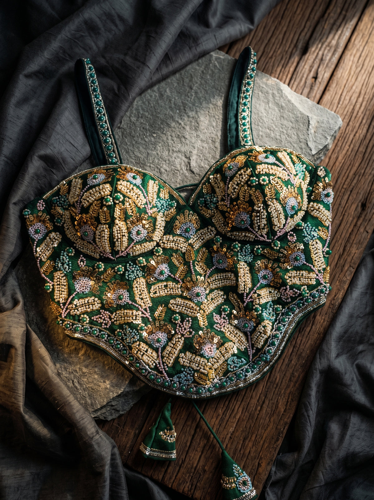 Aarvika Handcrafted Silk Co-Ord Blouse
