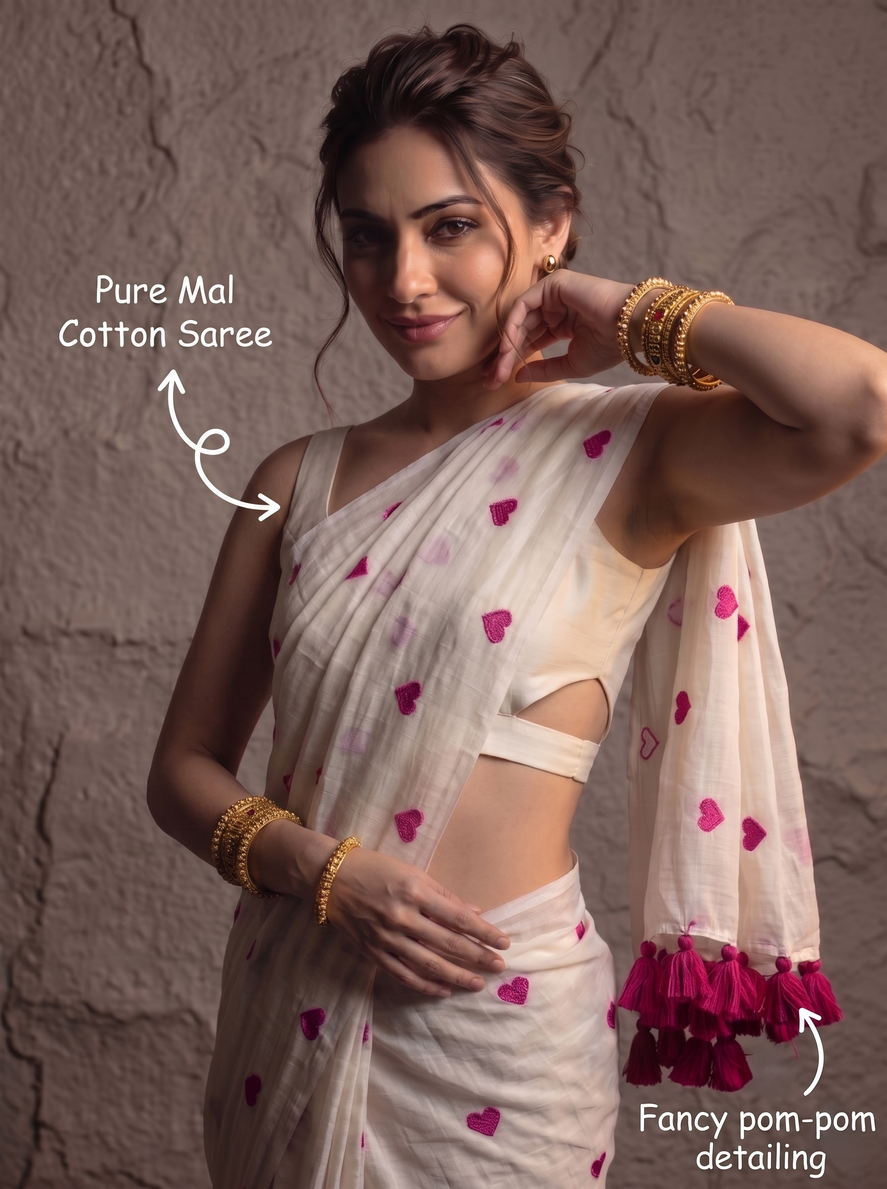 Hridaya Pure Mal Cotton Saree