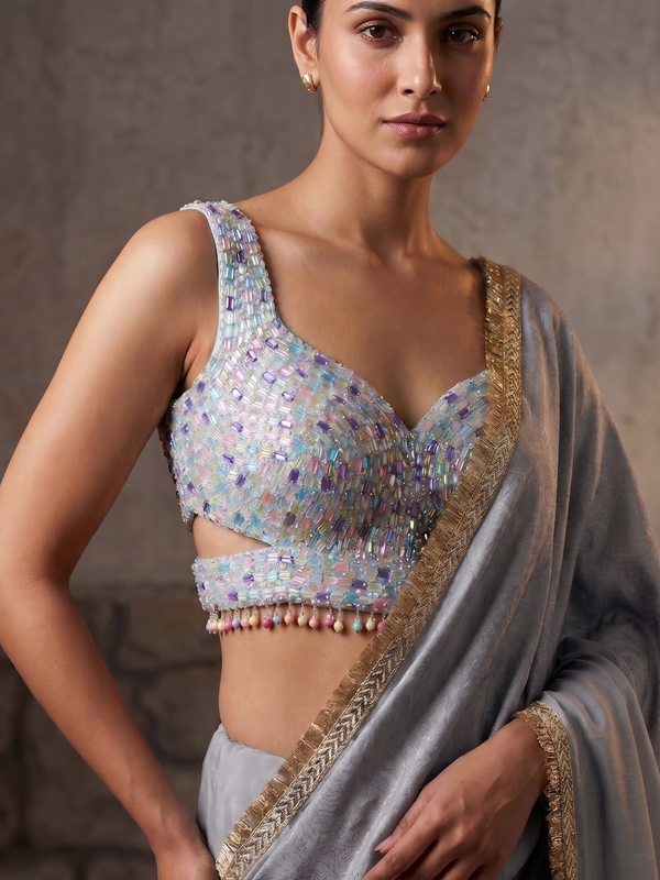 Pearl Royale Silk Saree Set