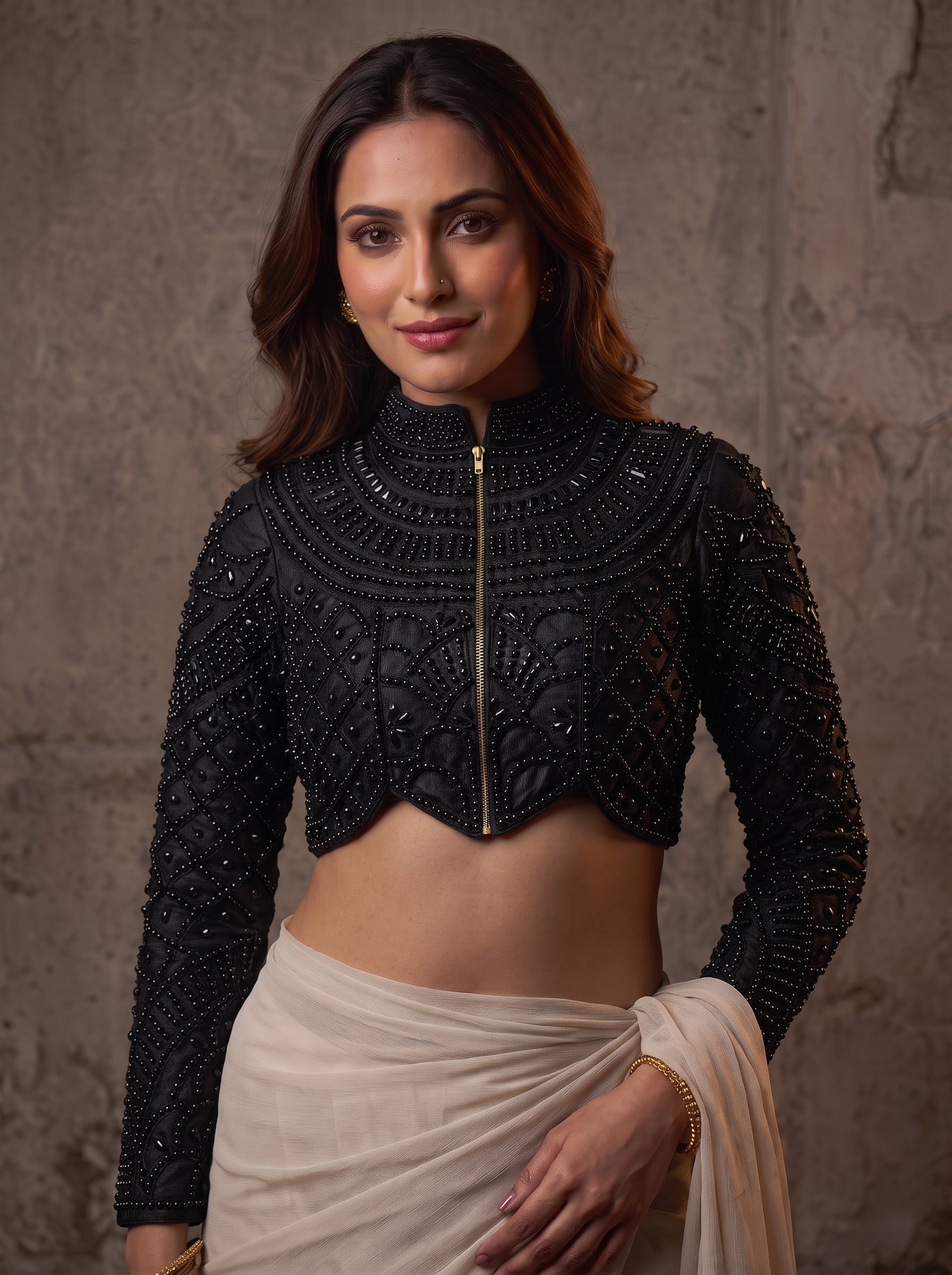 Moti Royale Net Full Sleeves Blouse