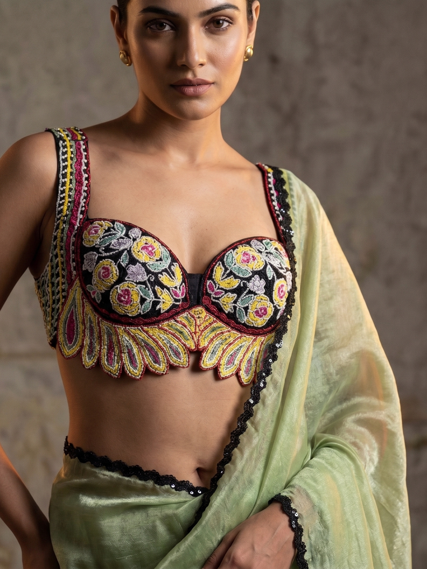 Ruhani Silk Pearl Saree Set 2