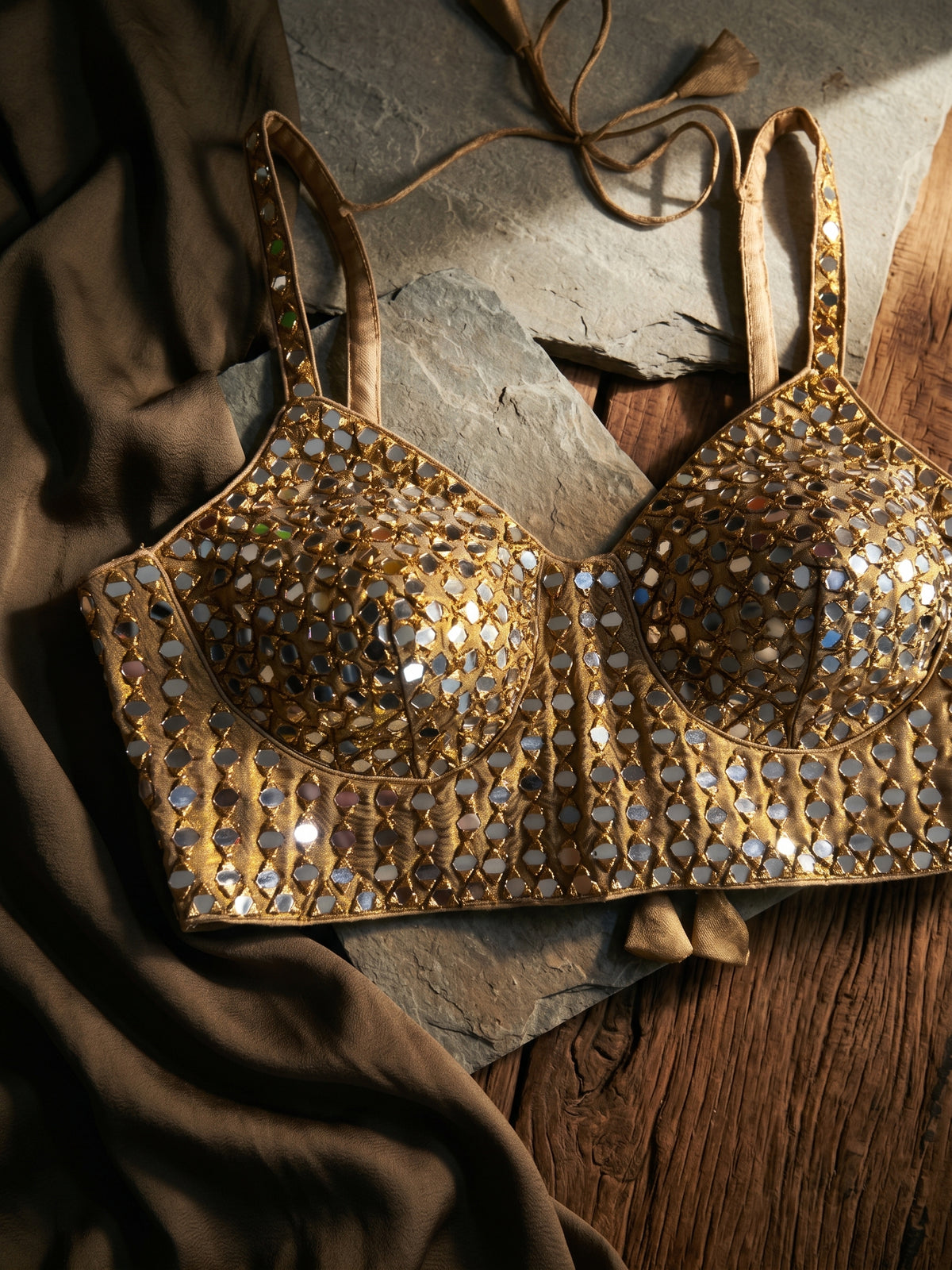 Jashn Mirror Work Strap Blouse 2