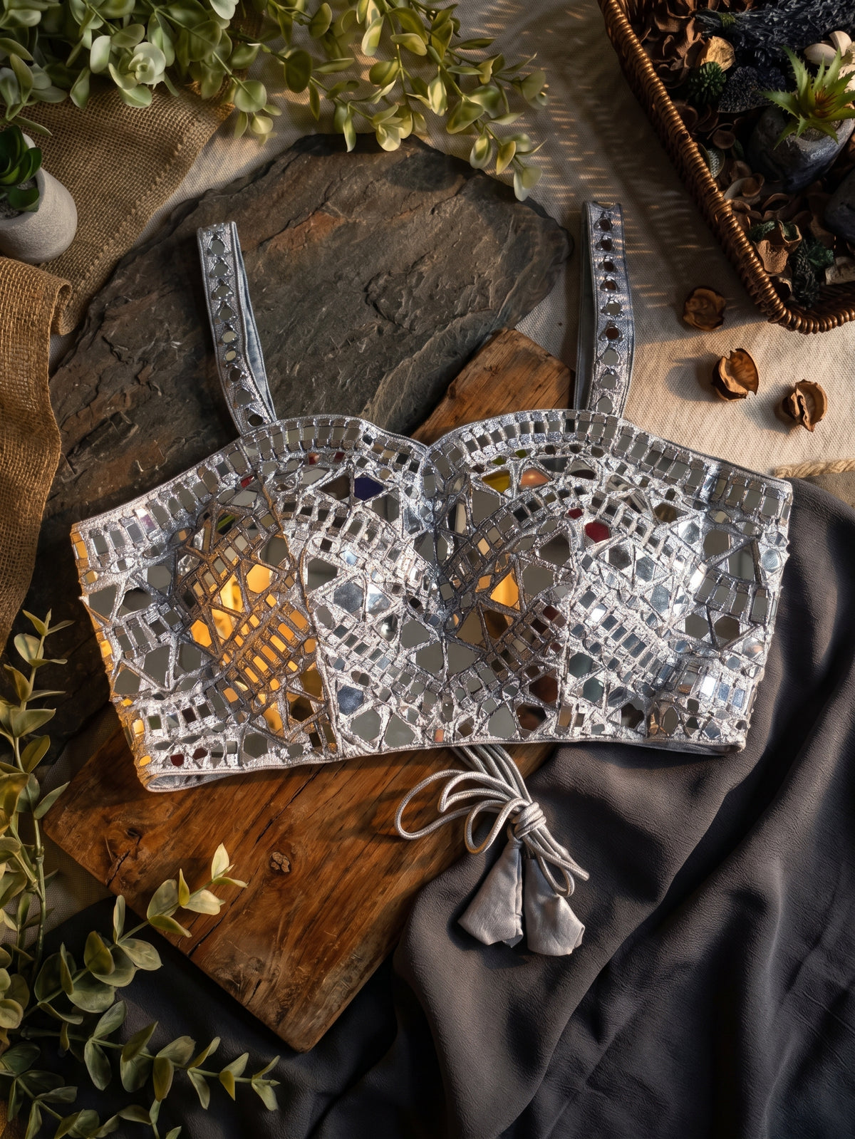 Zahira Mirror Work Blouse