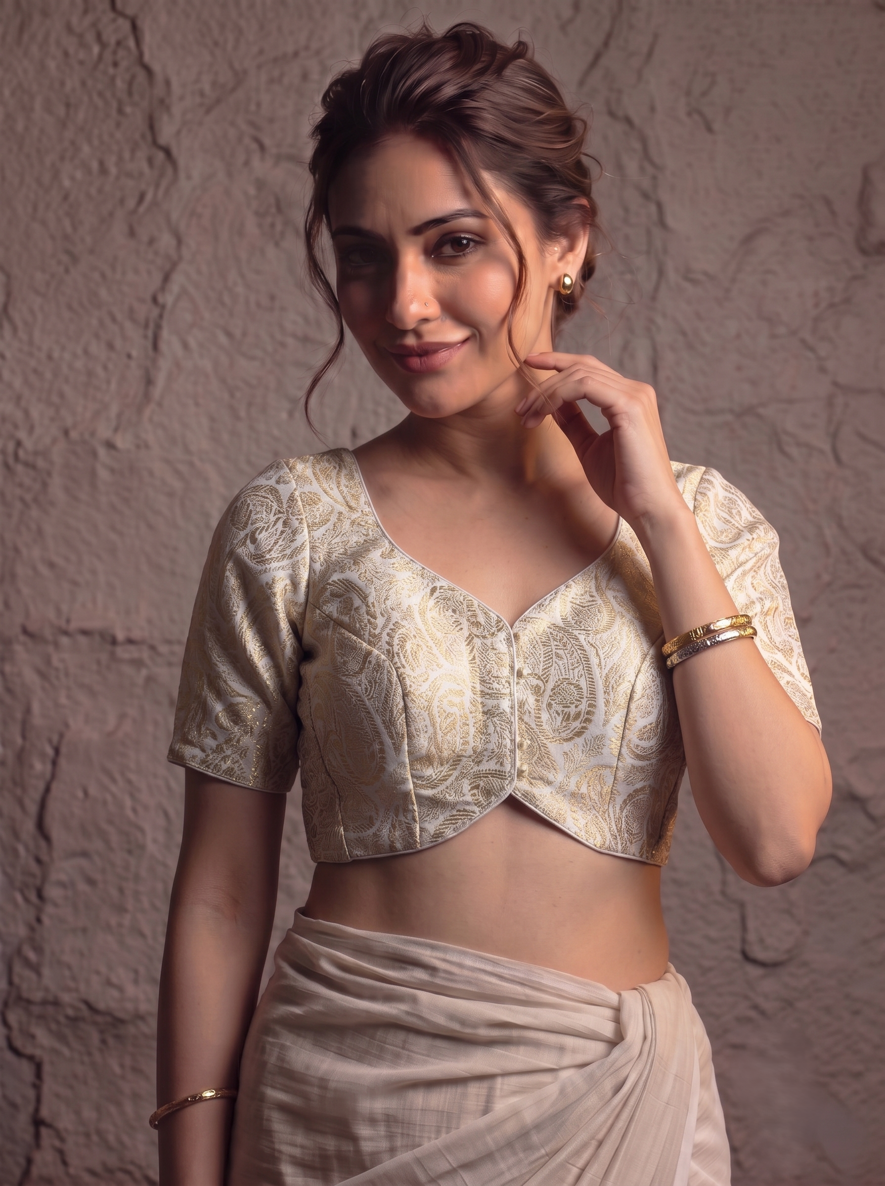 Comfort Fit Banarasi Stretchable Blouse