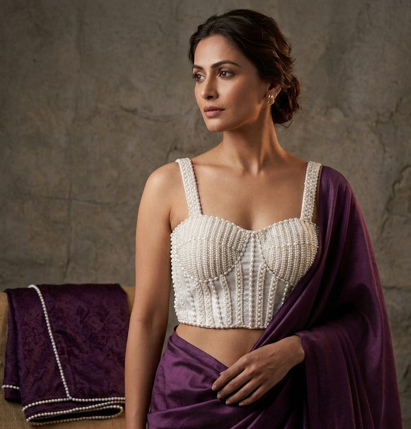 Pearl Essence Saree Set