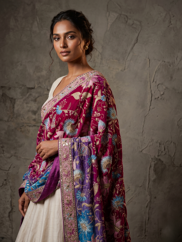 Rajsi Thread Art Dupatta