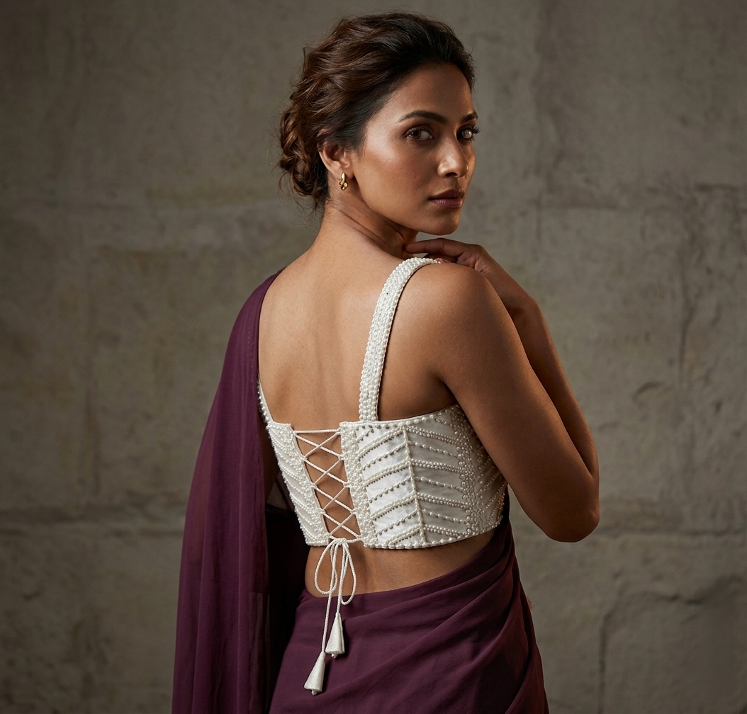 Pearl Essence Saree Set