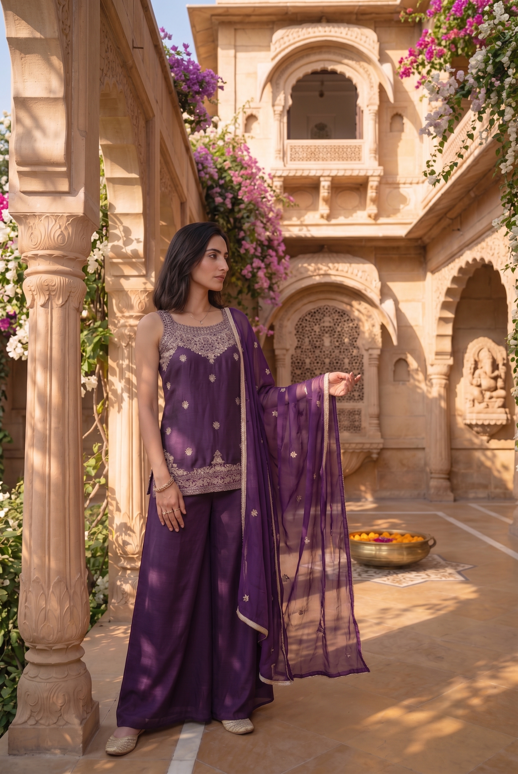 Mehreen Rangoli Crush Purple Co-Ord Set