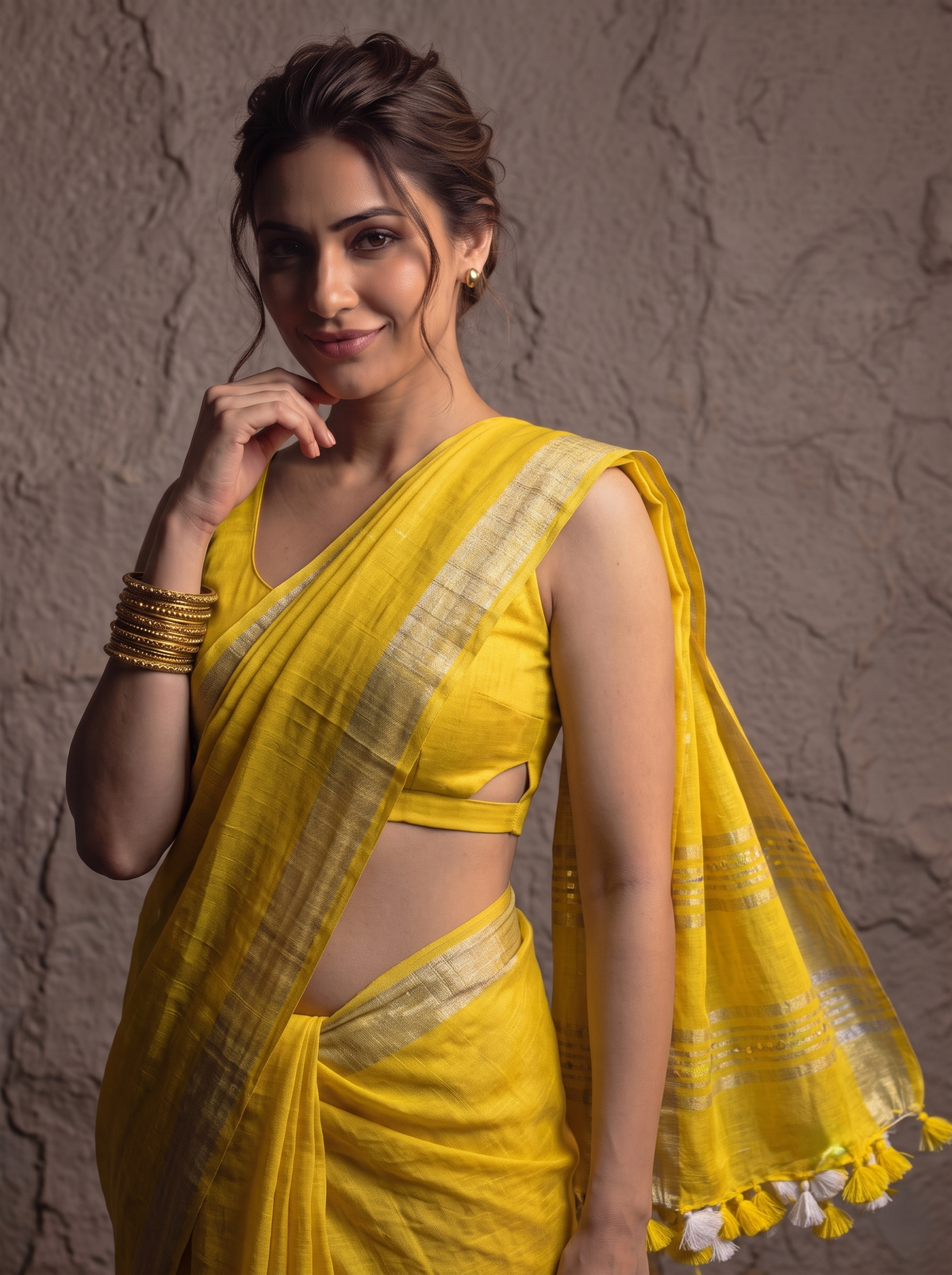 D-Linen Cotton Saree