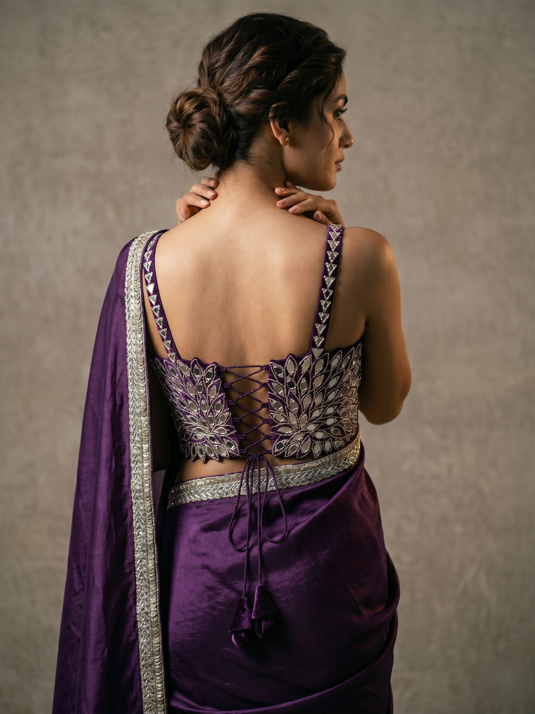 Aura Luxury Drape saree set