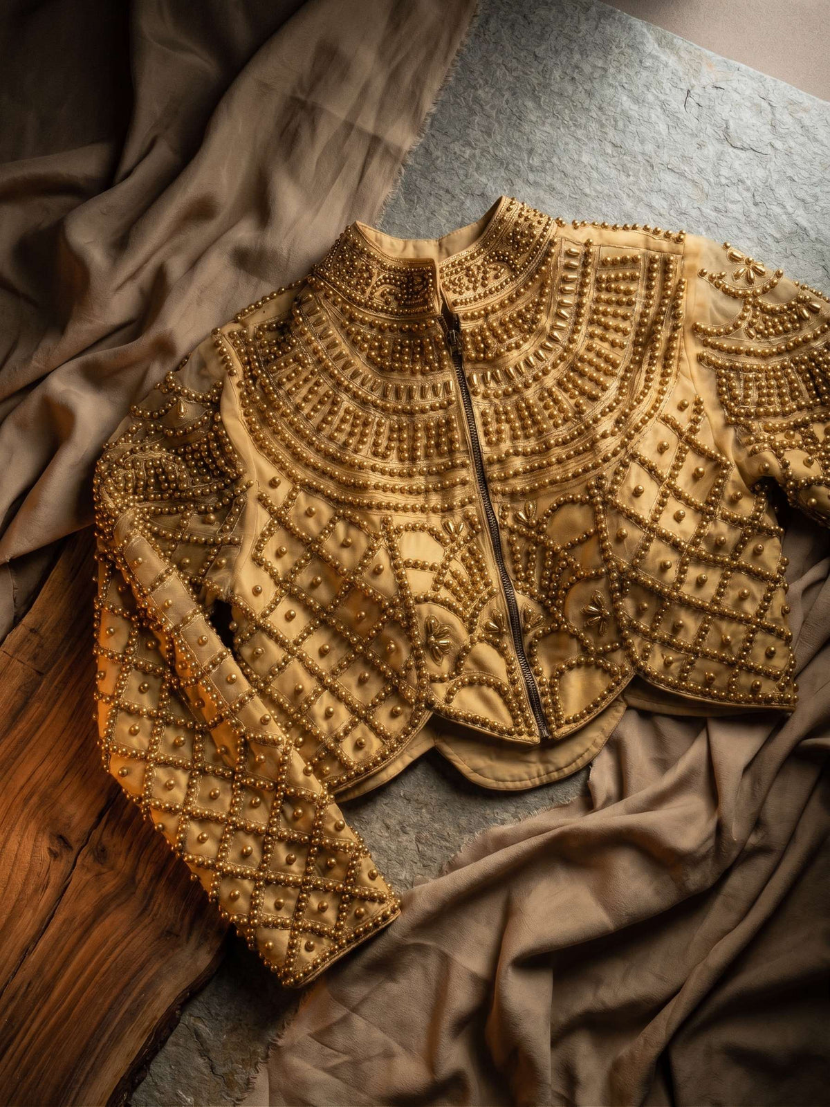 Moti Royale Net Full Sleeves Blouse