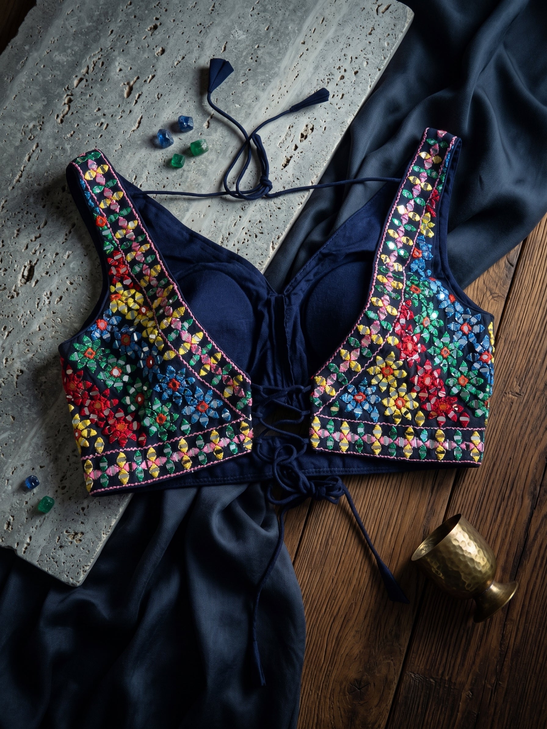 Ruhani Mirror Silk Blouse