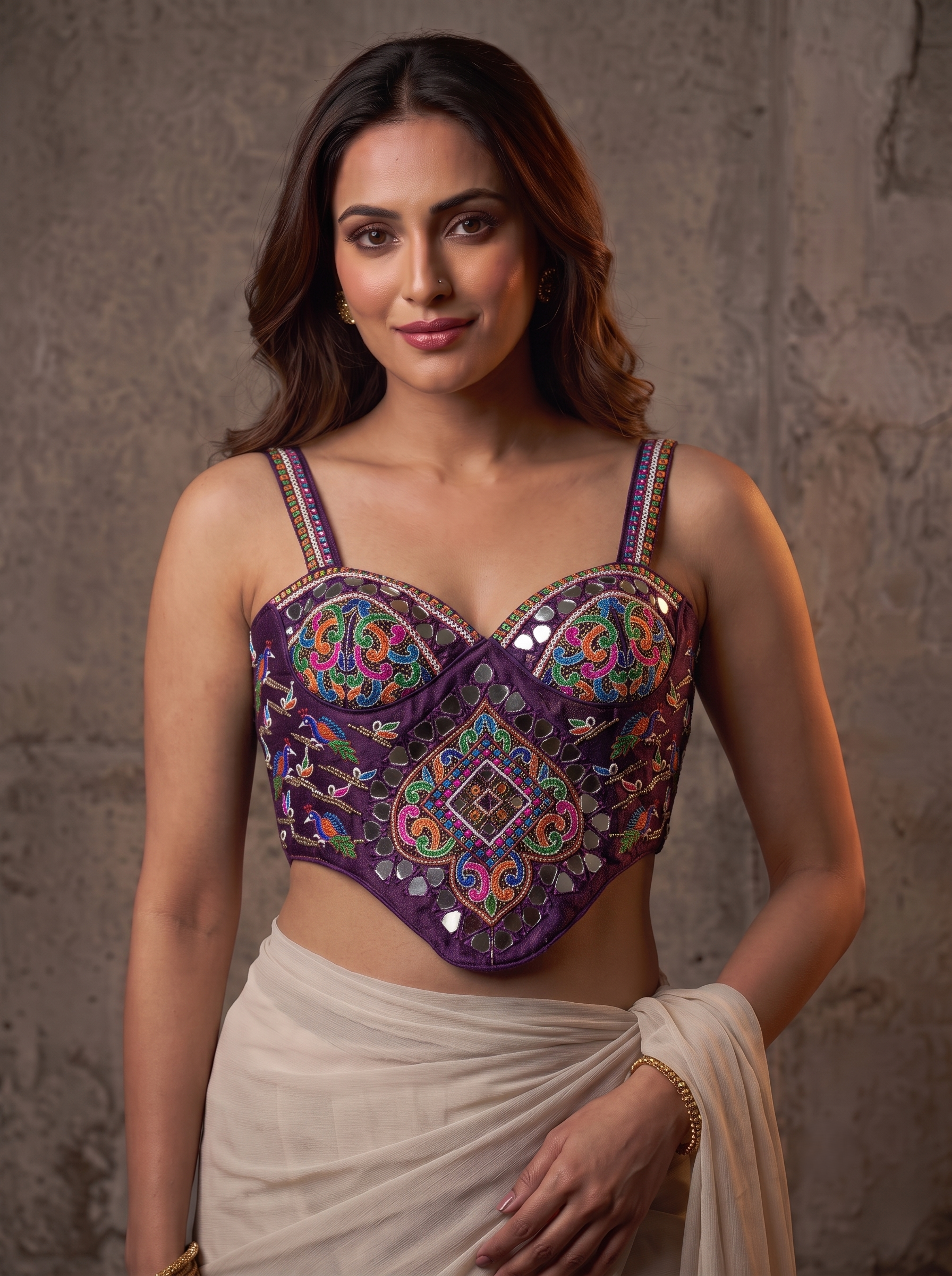 Garba Glow Silk Blouse
