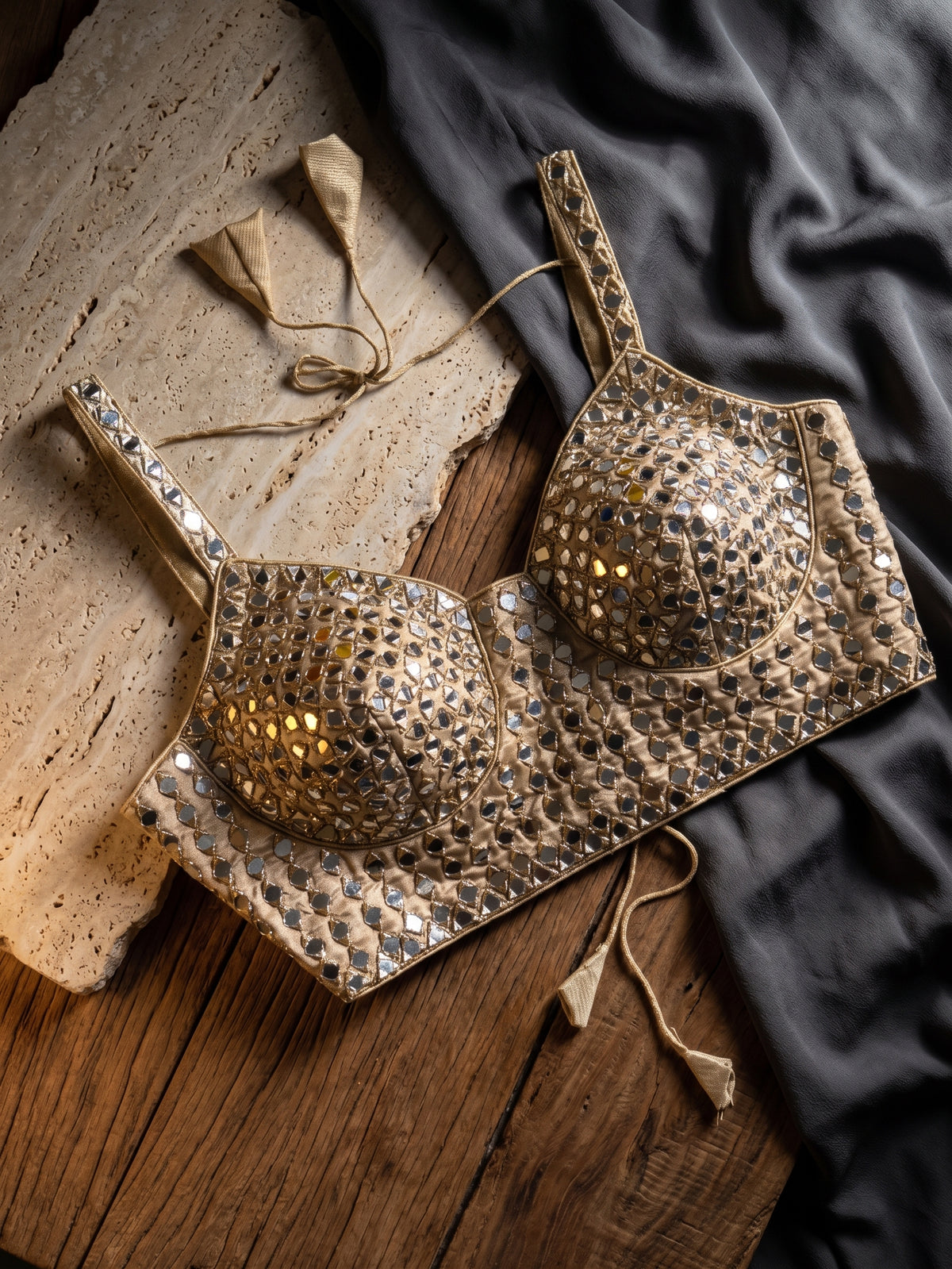 Jashn Mirror Work Strap Blouse 2