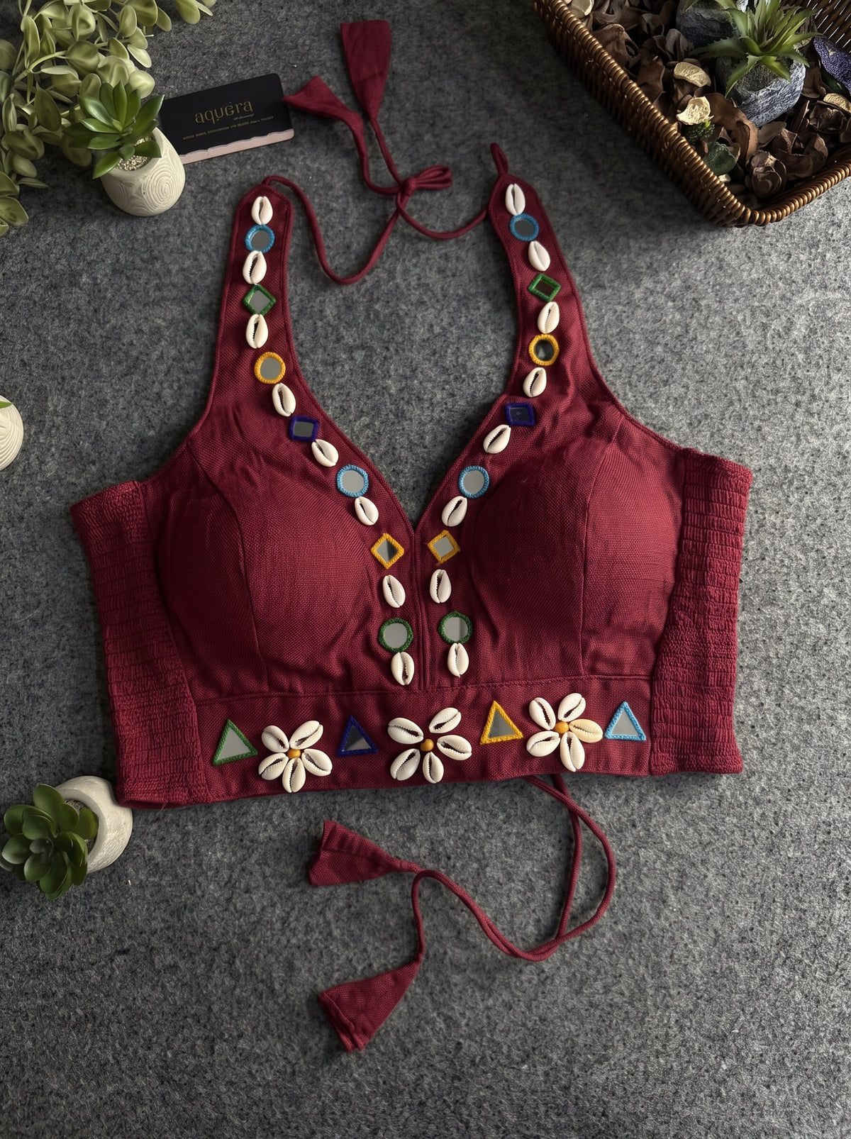 Navya Mirror Halter Neck Blouse