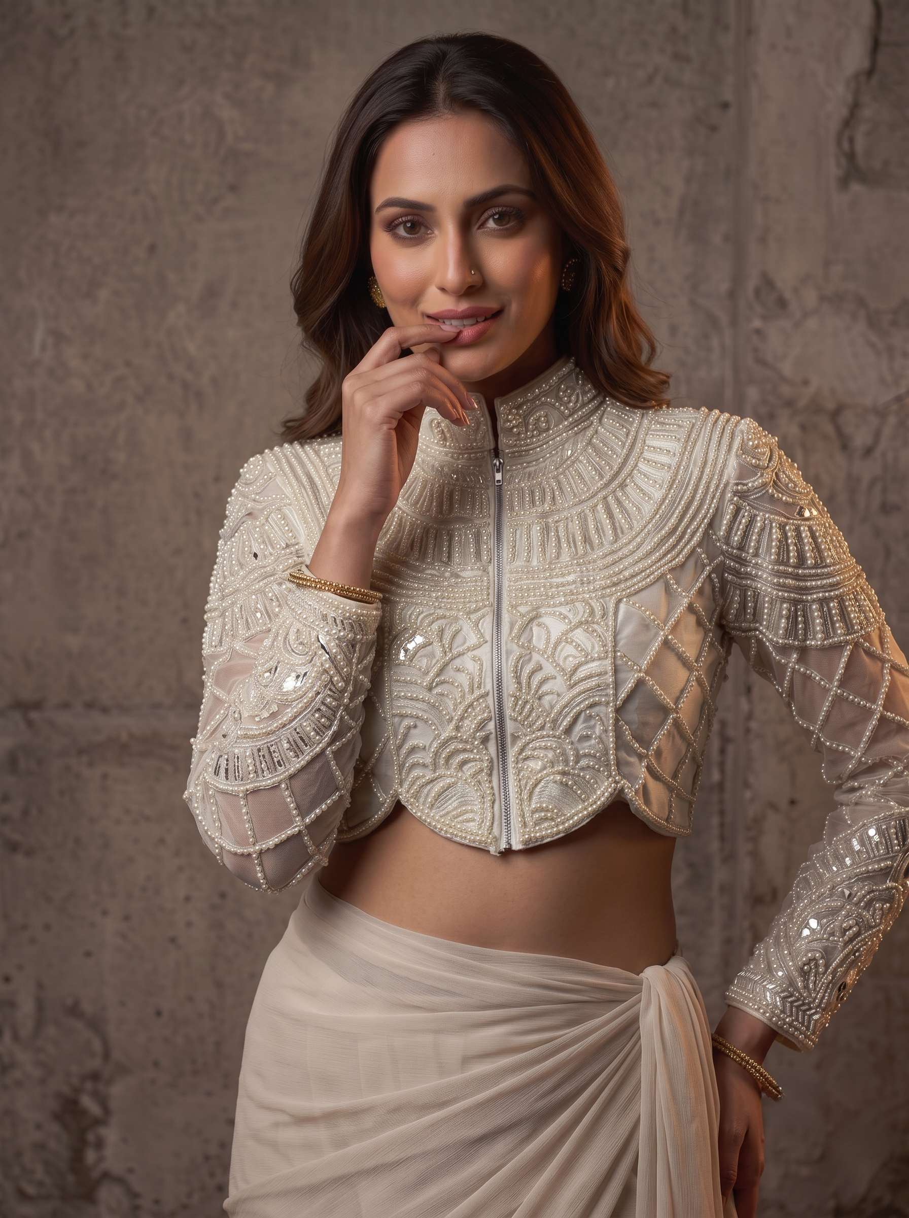 Moti Royale Net Full Sleeves Blouse
