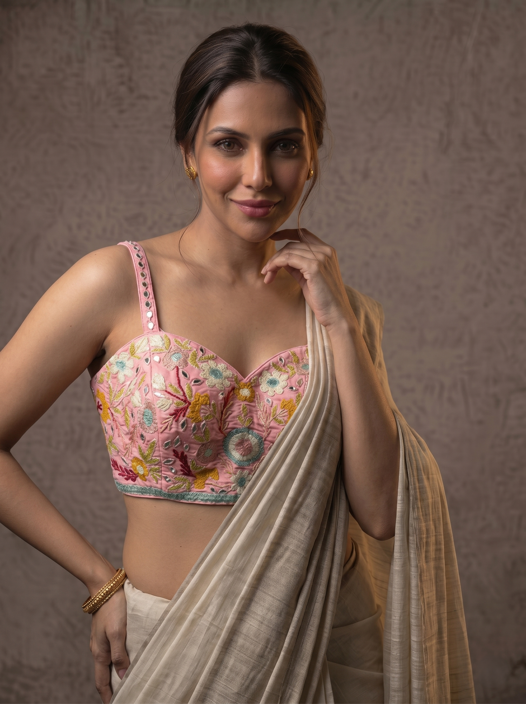 Chandrika Mirror Silk Blouse