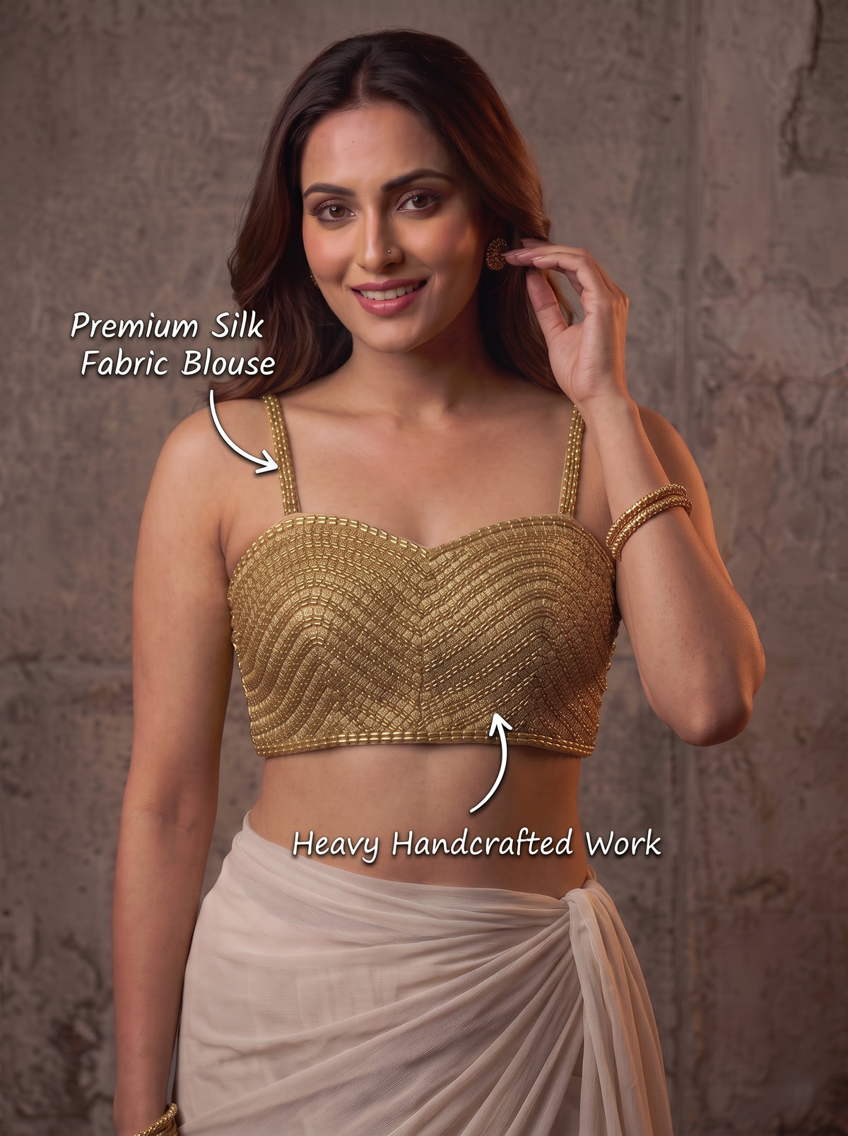Majesty Silk Handcrafted Blouse