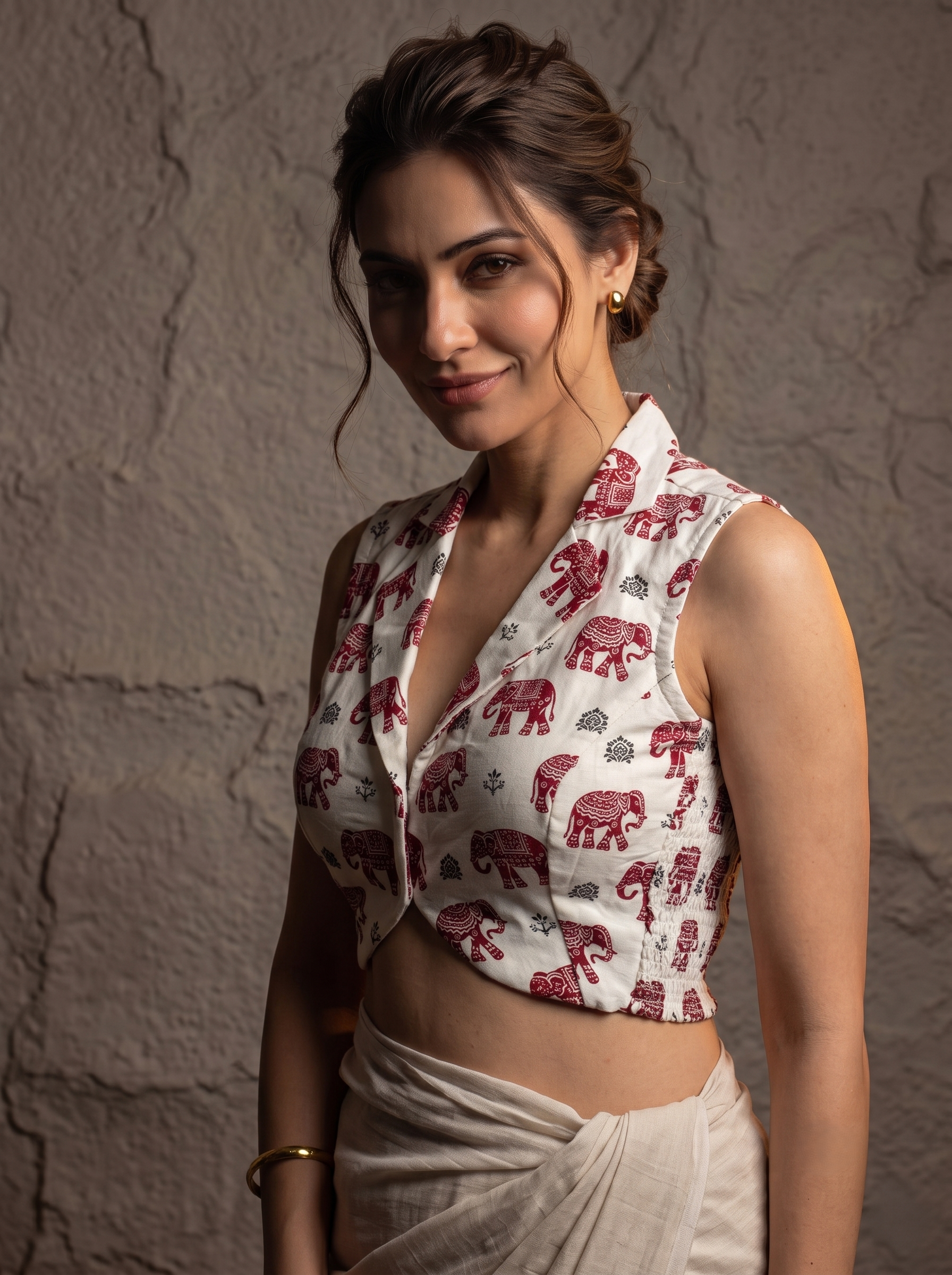 Stretch Hathi Print Blouse