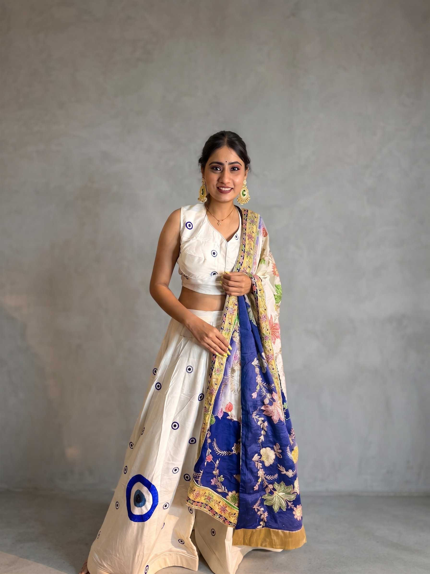 Cotton Lehenga & Blouse With Dupatta