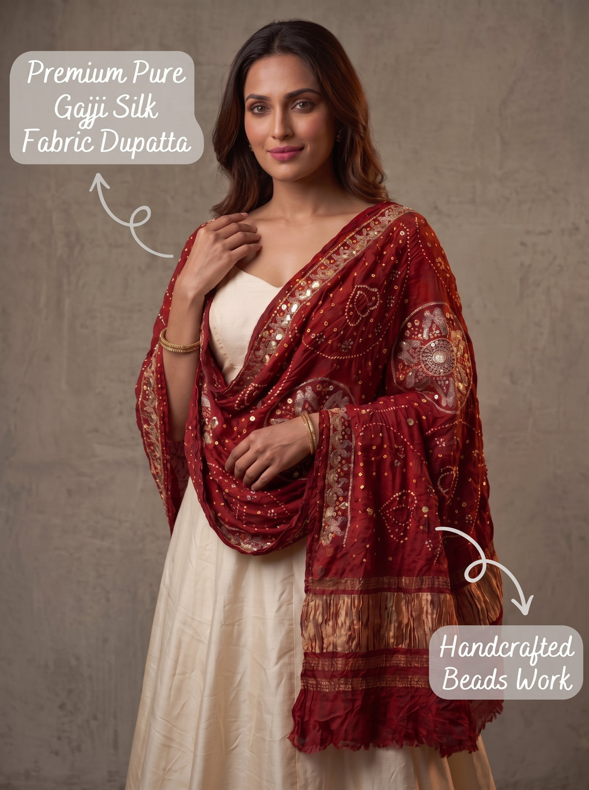 Royal Gajji Silk Dupatta