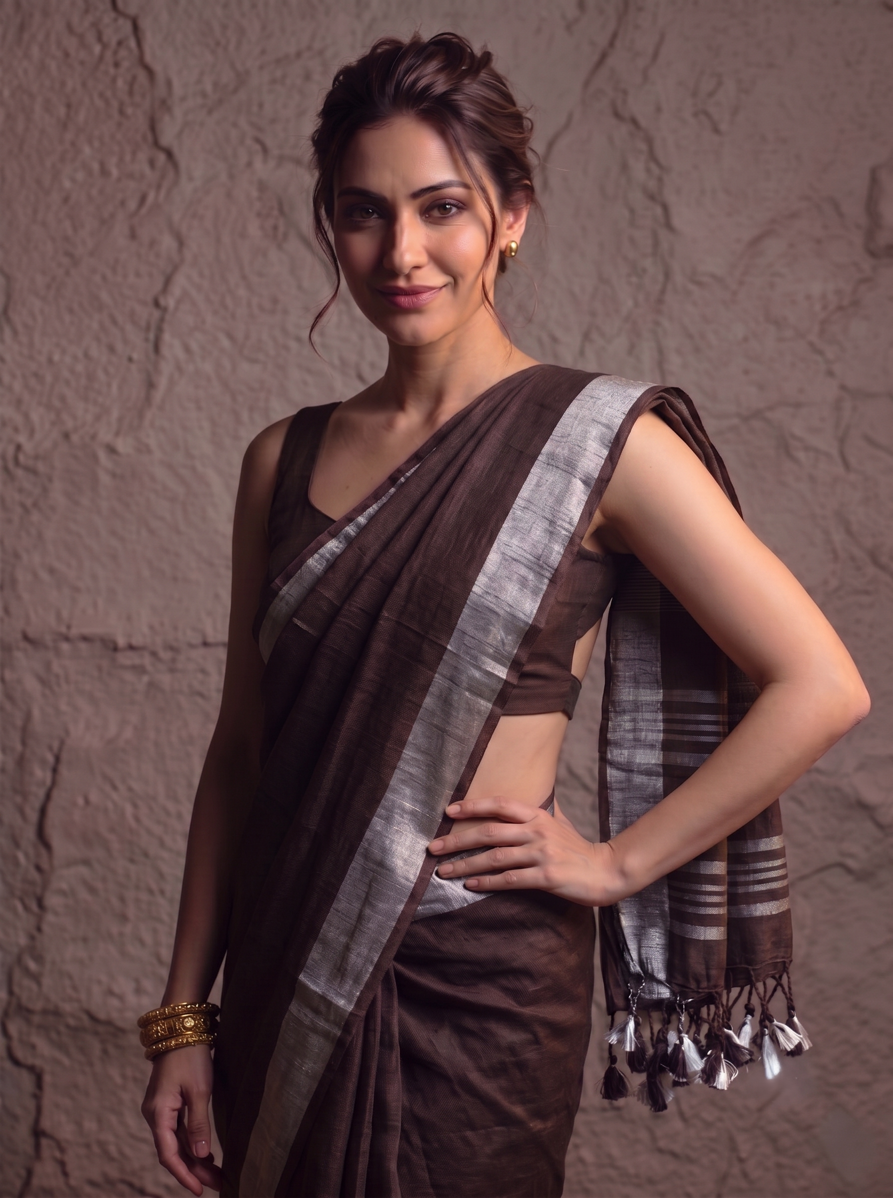 D-Linen Cotton Saree