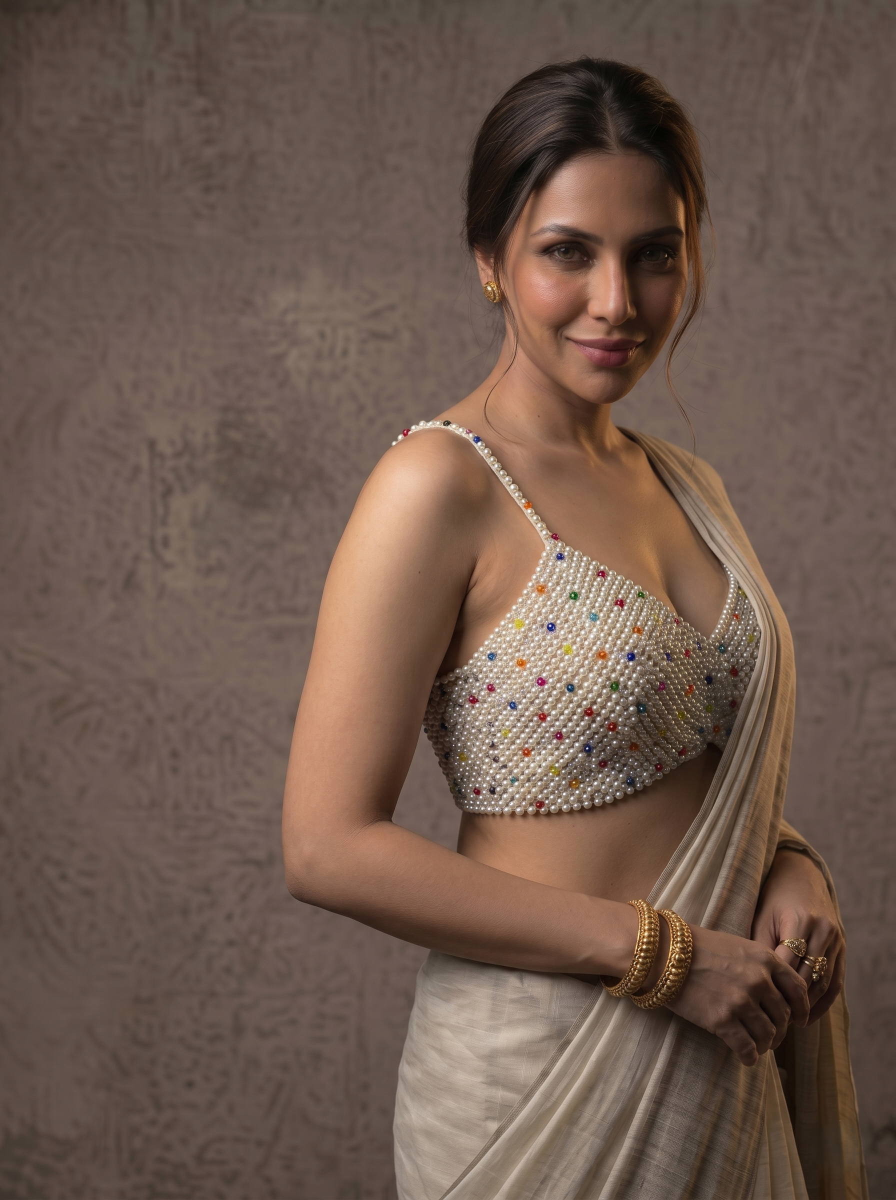 Abha Pearl Strap Blouse