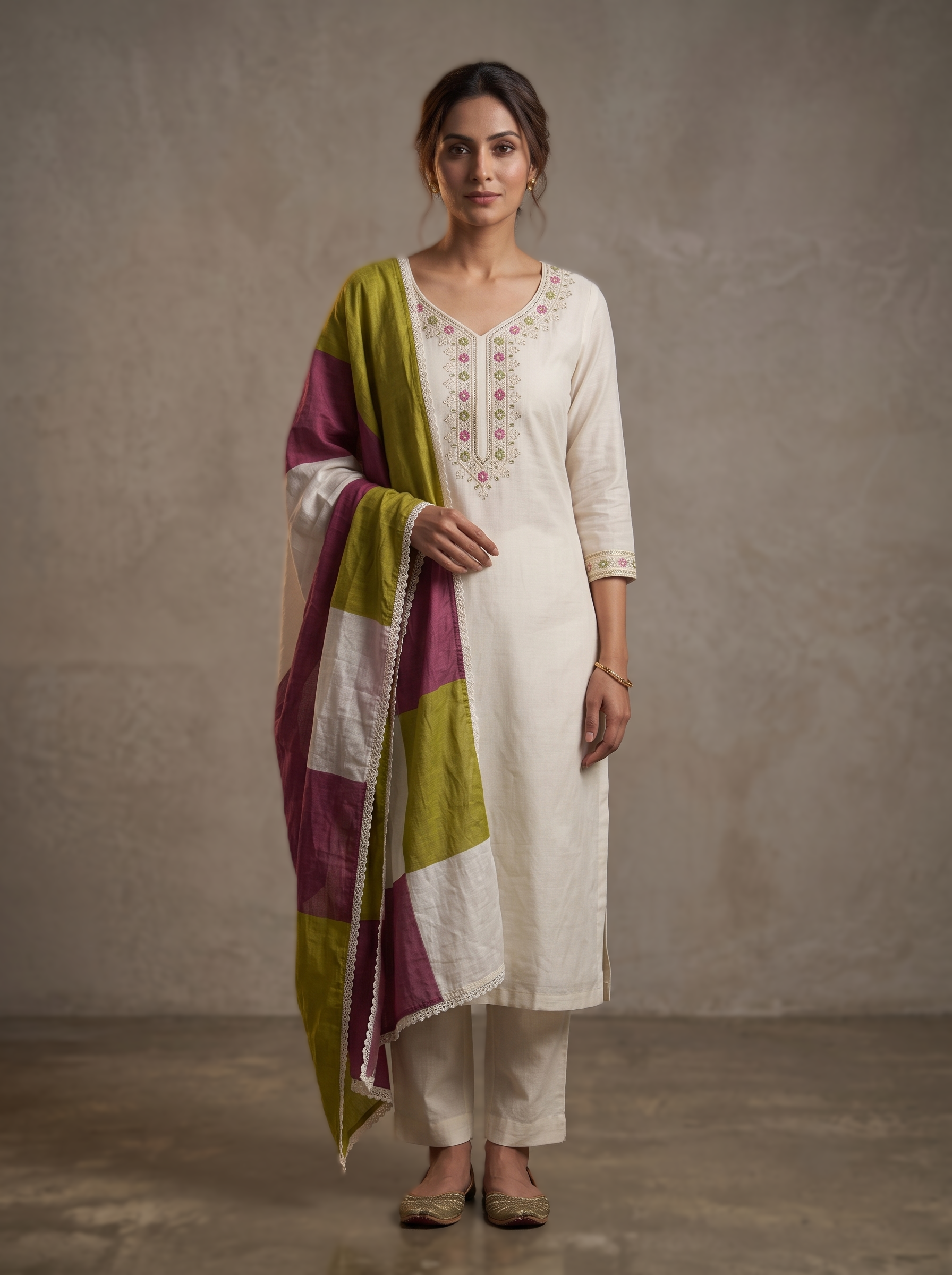 Luxury Roman Silk Unstitched Suit