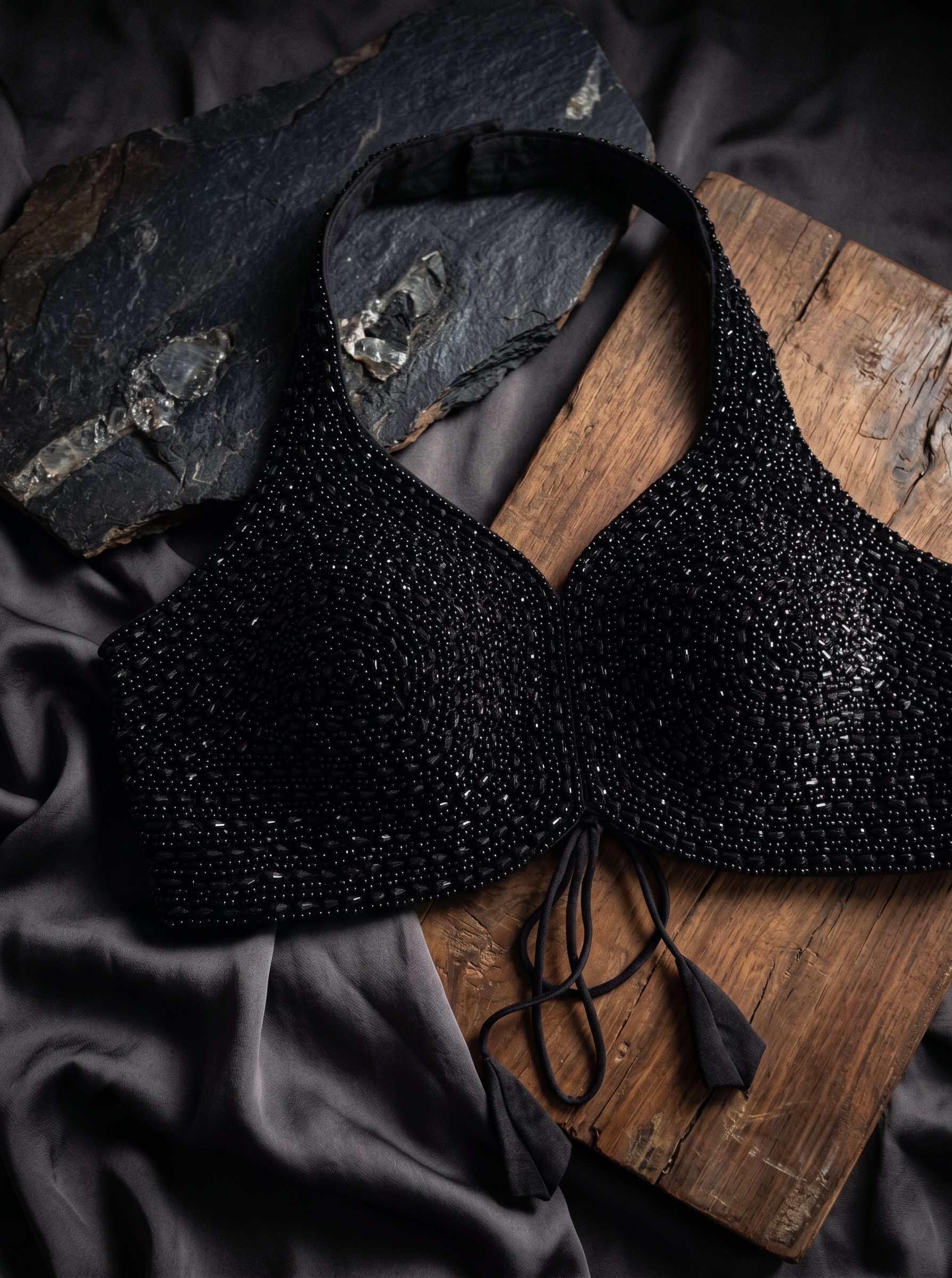 Janhvi Pearl Halter Neck Blouse