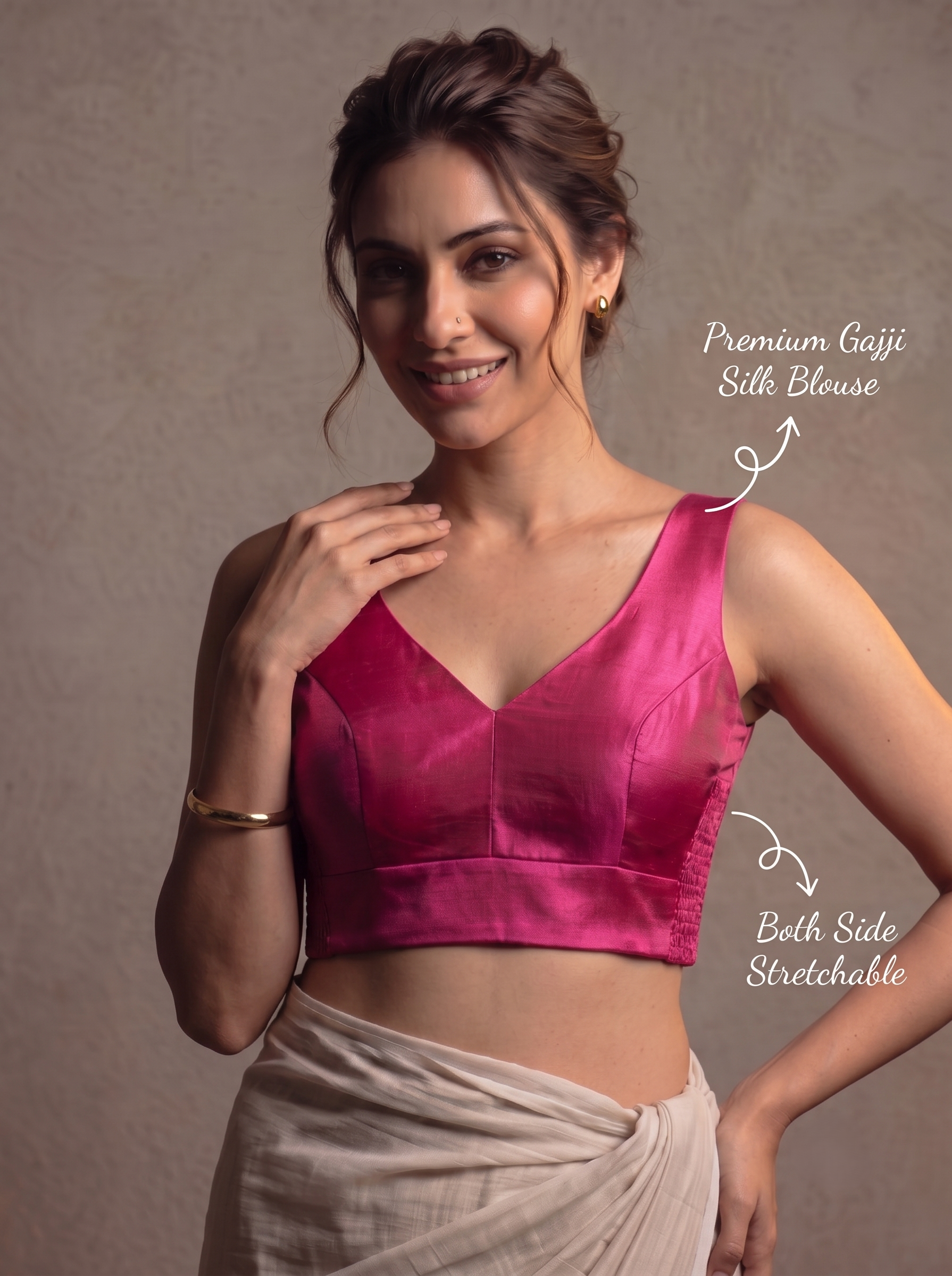 Luxe Gajji Silk Stretch Blouse