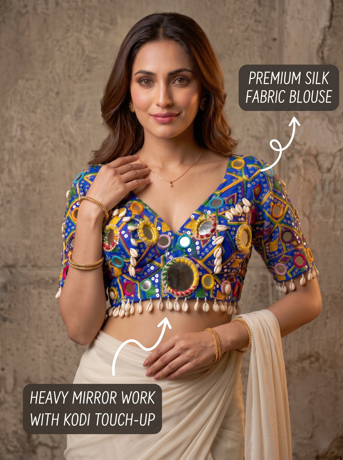 Garba Rani Heavy Mirror Blouse