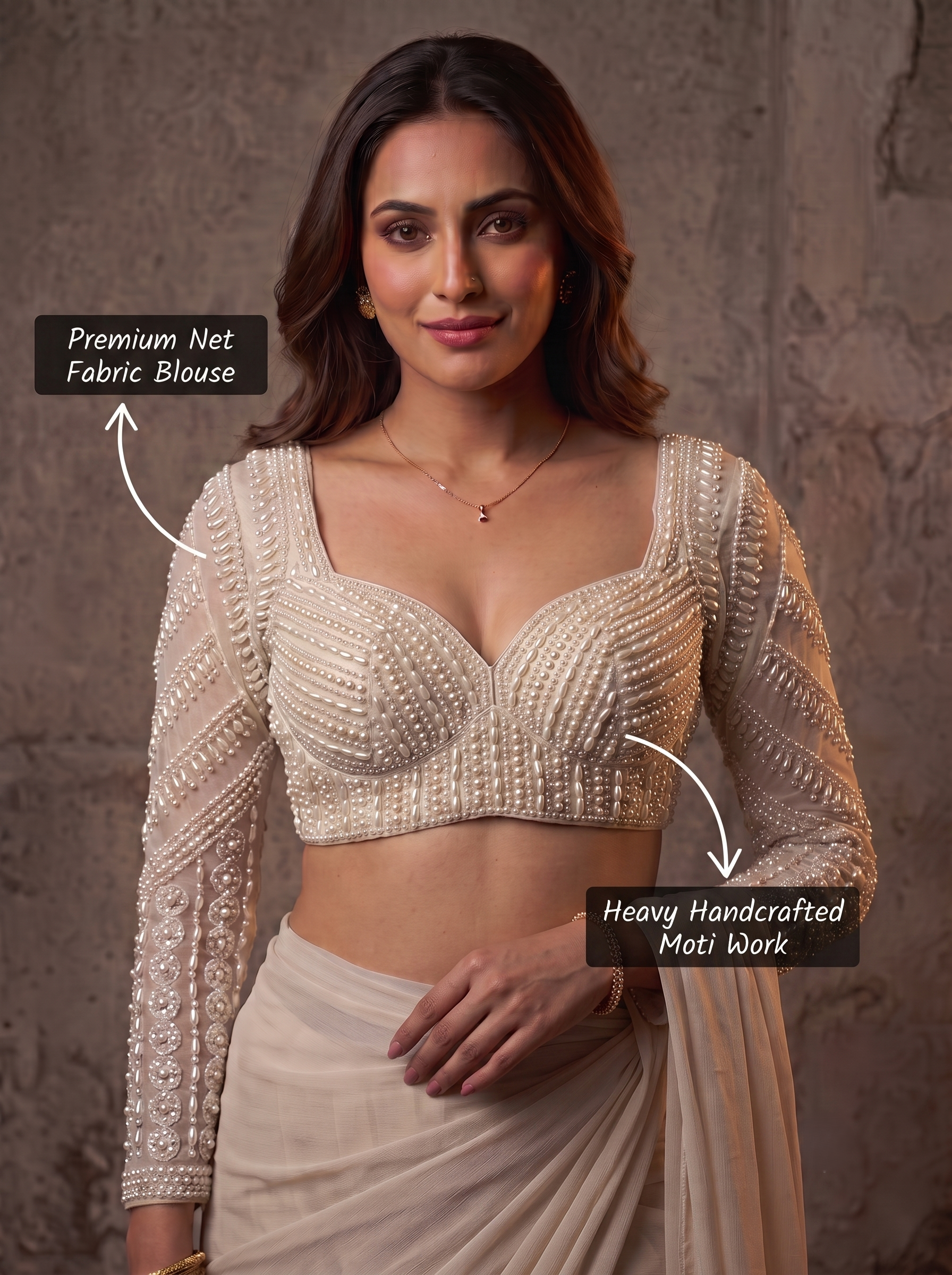 Pearlora Luxe Designer Blouse
