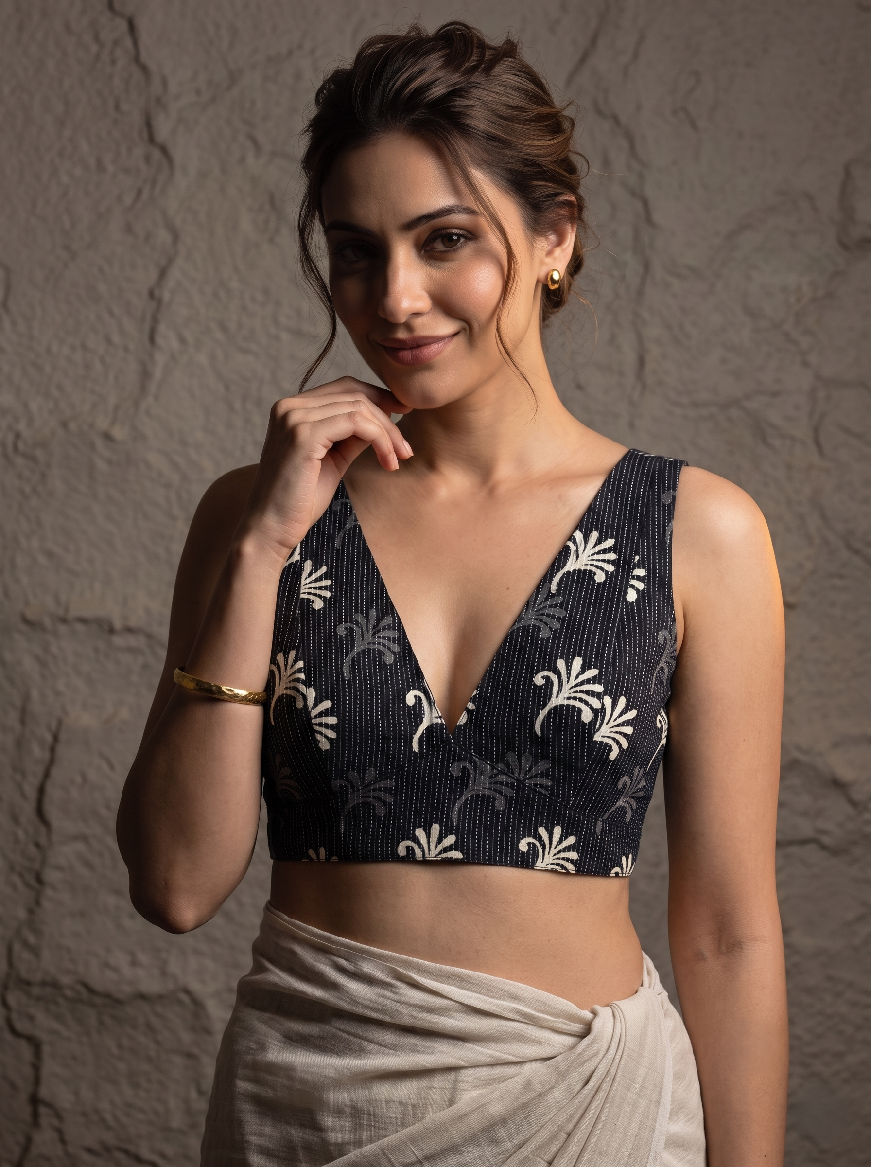 Ajrakh V Neck
