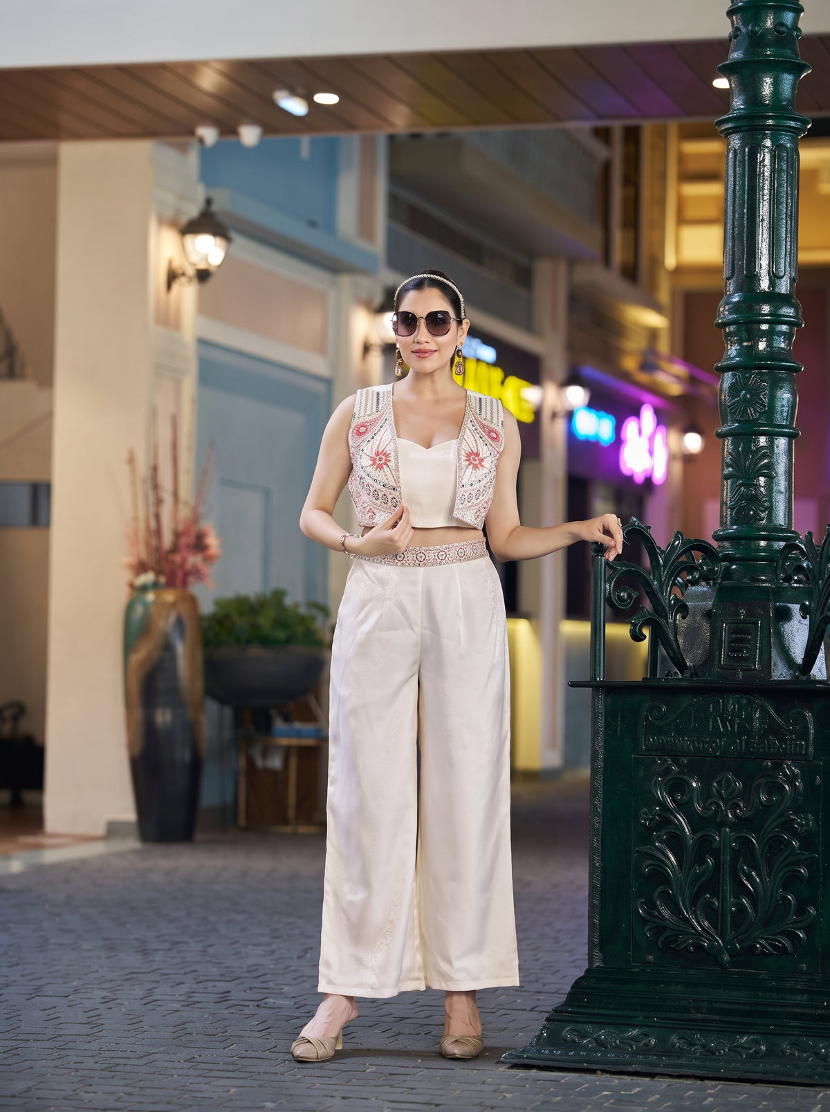 Mahira Marble Fabric Dress Set