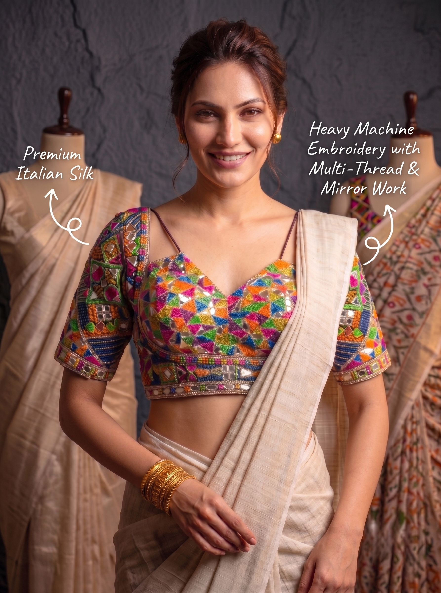 Italian Silk Garba Blouse