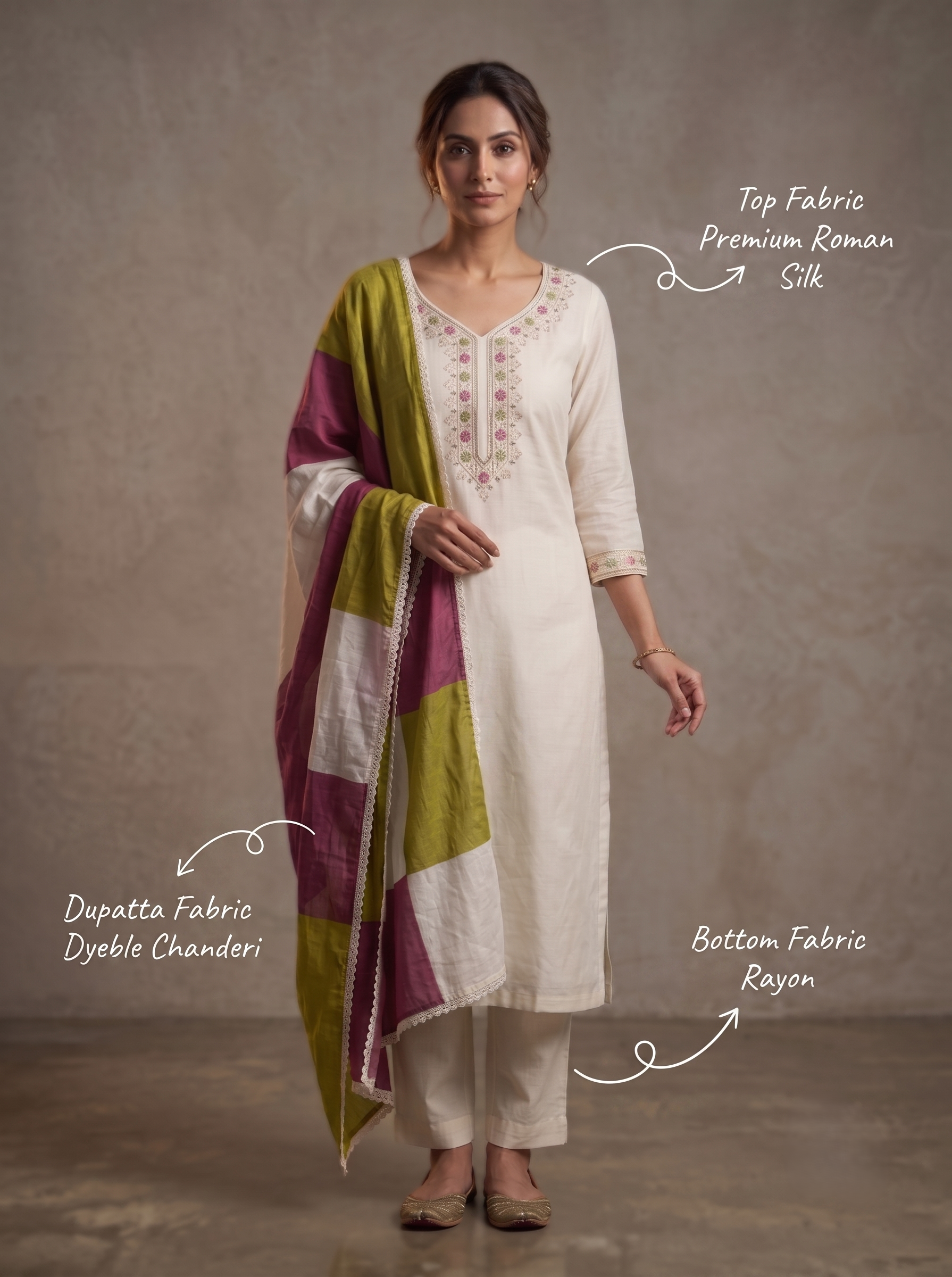 Luxury Roman Silk Unstitched Suit