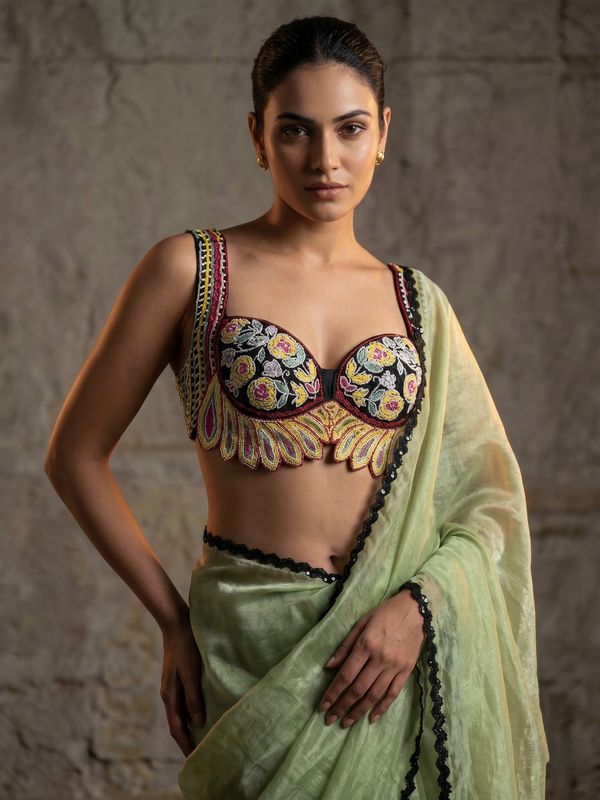 Ruhani Silk Pearl Saree Set 2