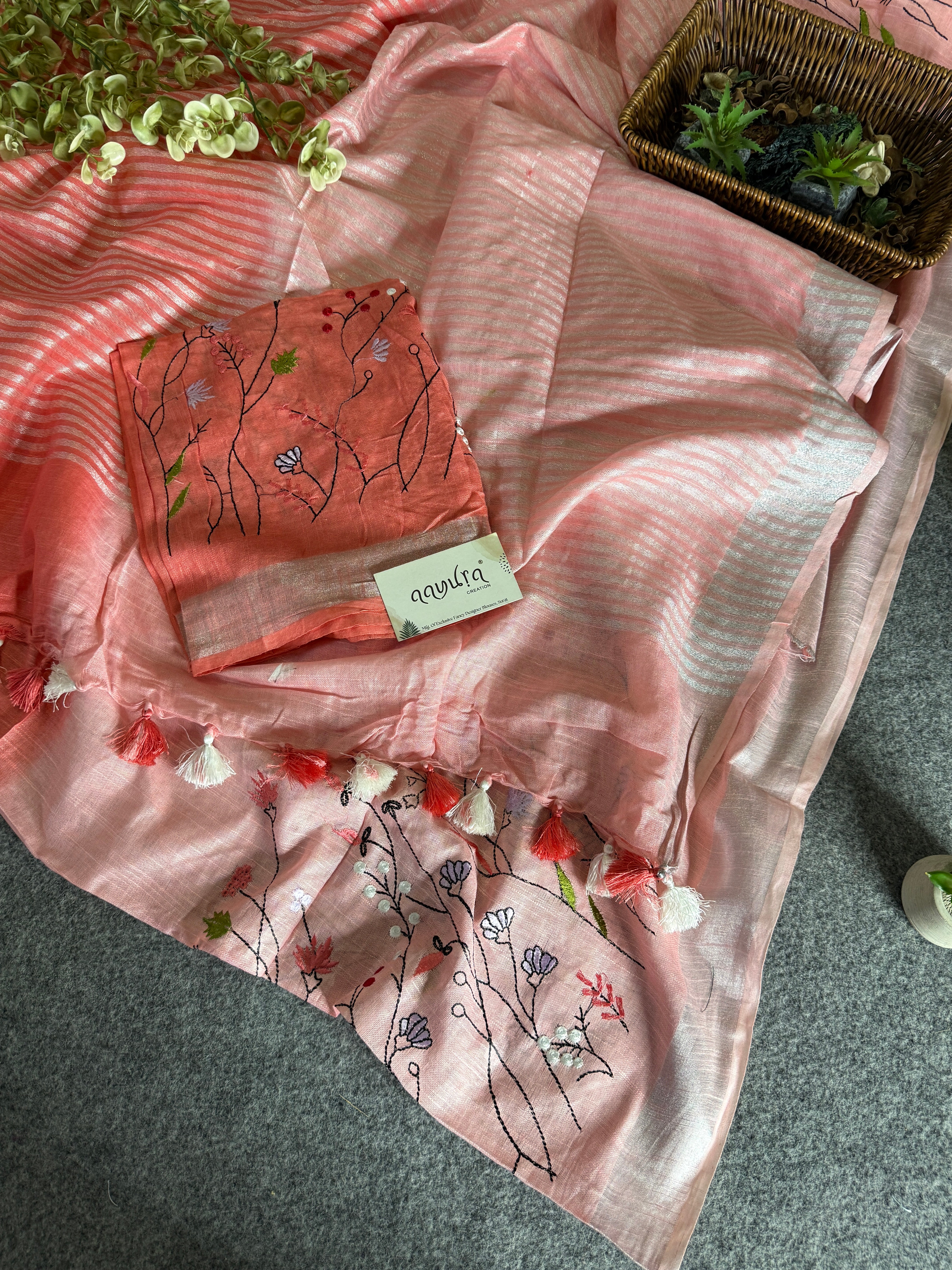 Classic Linen Charm Saree