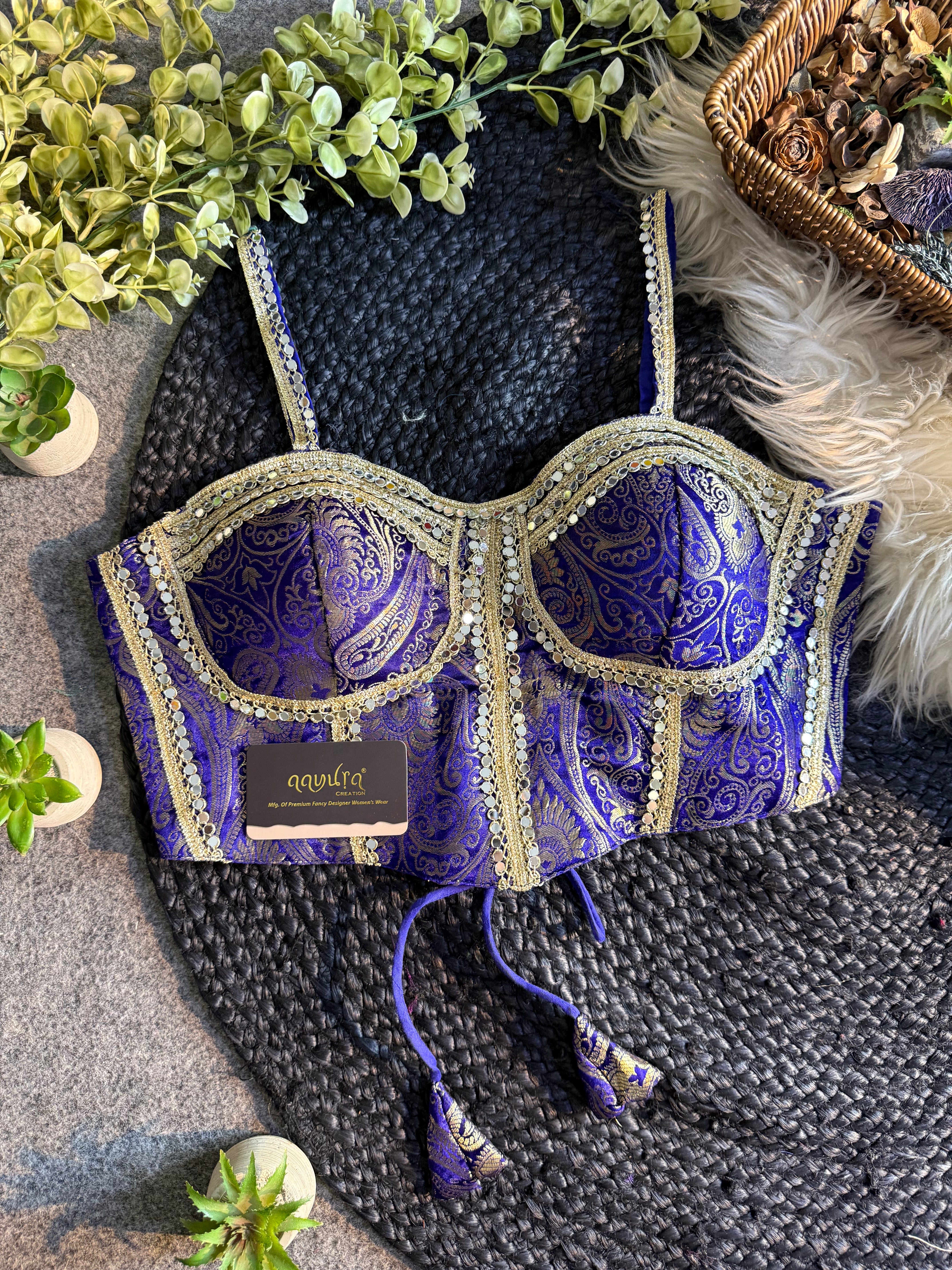 Ira Mirror Lace Banarasi Blouse