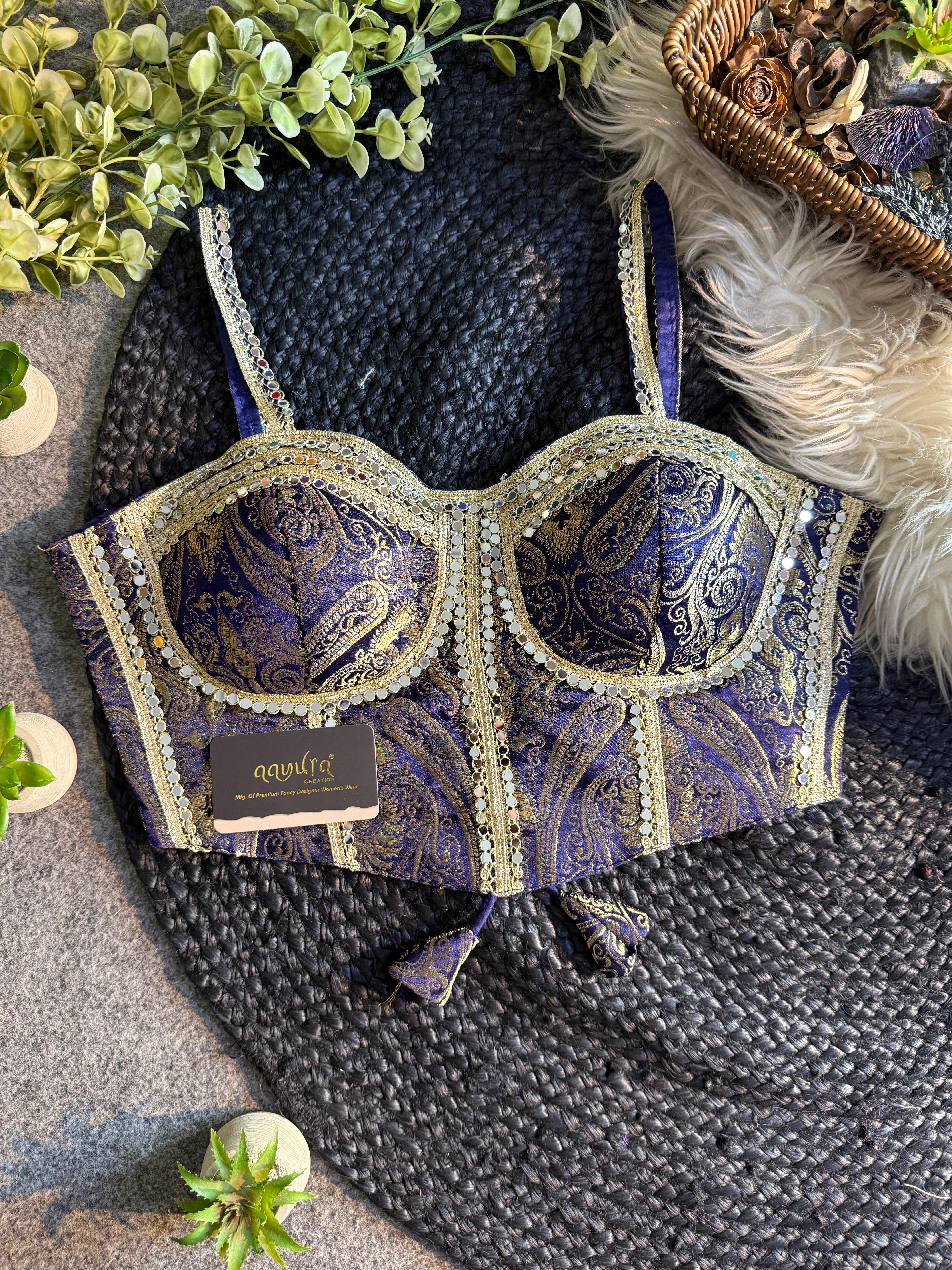 Ira Mirror Lace Banarasi Blouse