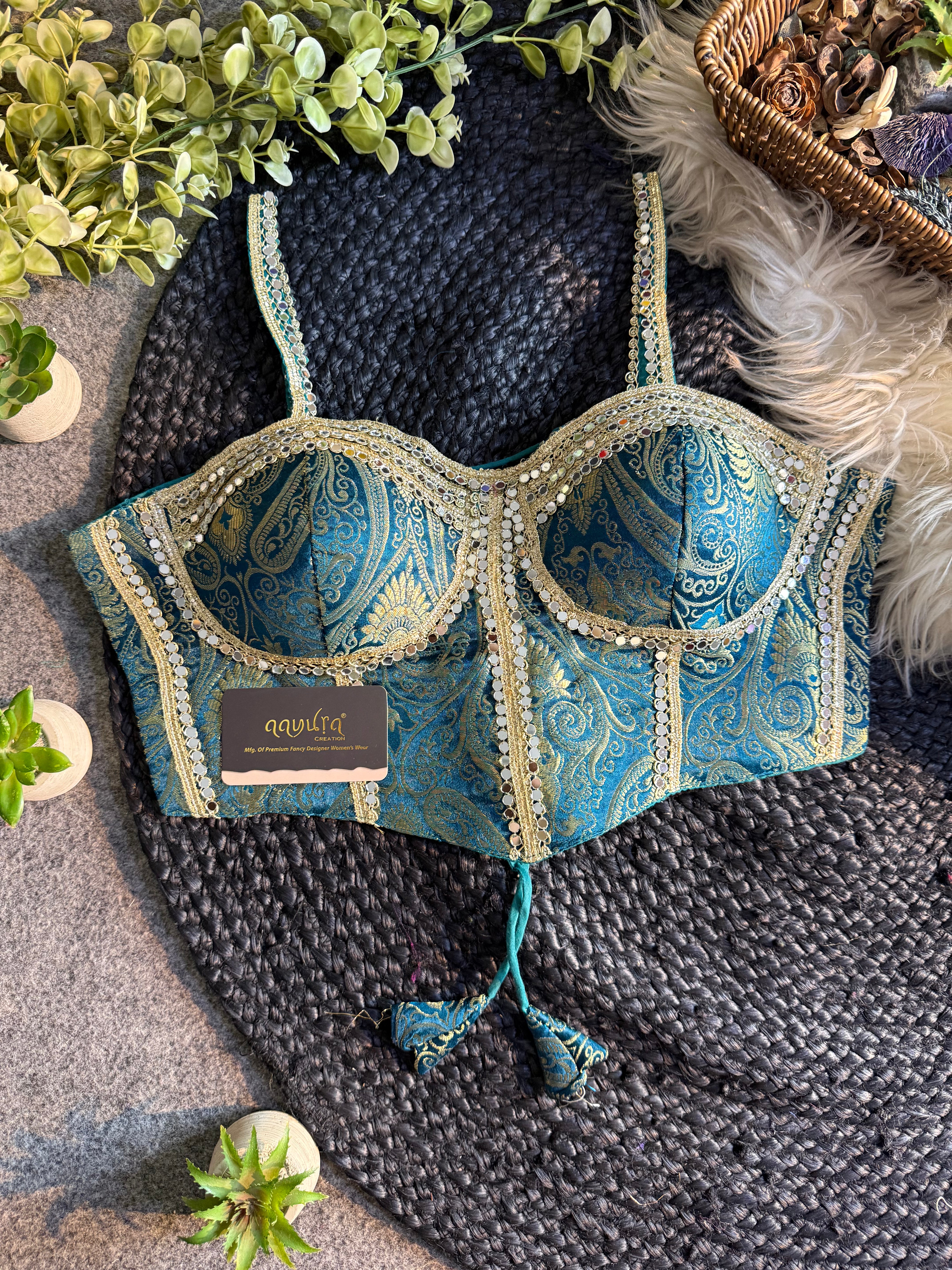 Ira Mirror Lace Banarasi Blouse