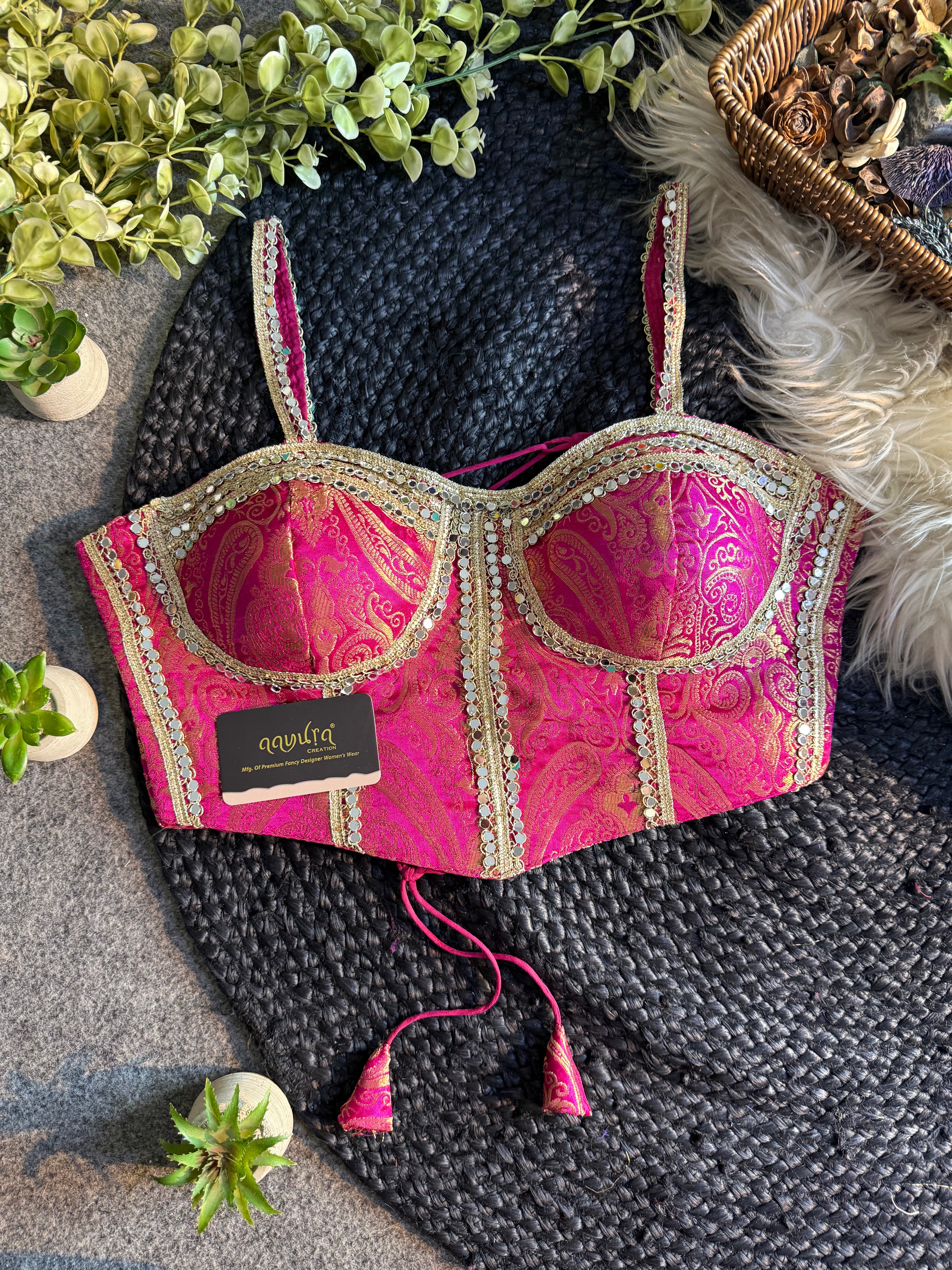 Ira Mirror Lace Banarasi Blouse