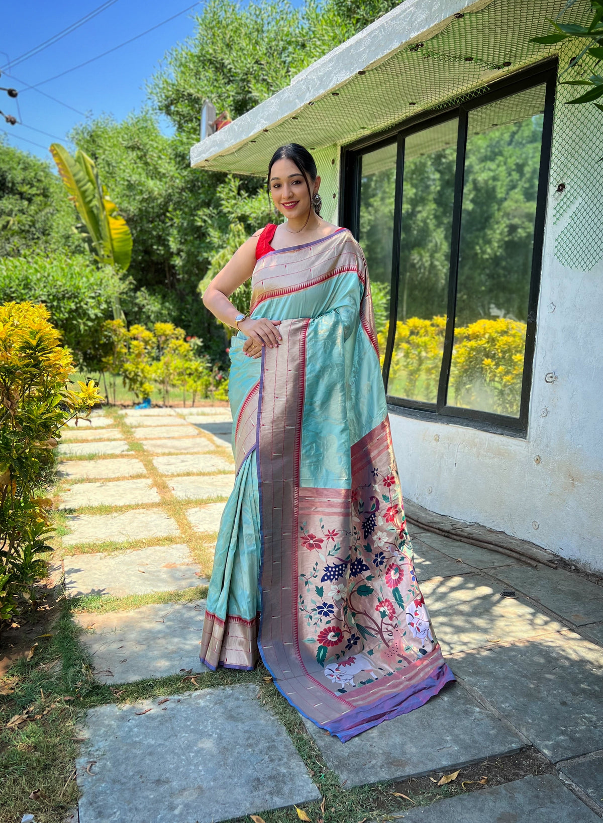 Meher Rich Zari Pallu Silk Saree