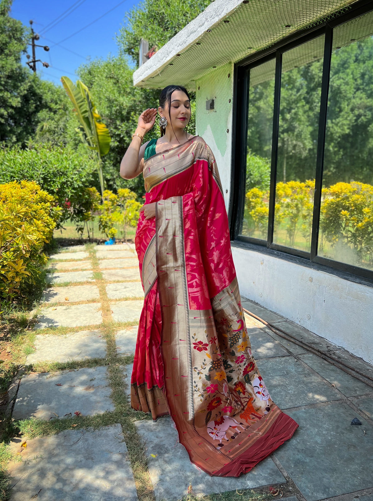 Meher Rich Zari Pallu Silk Saree