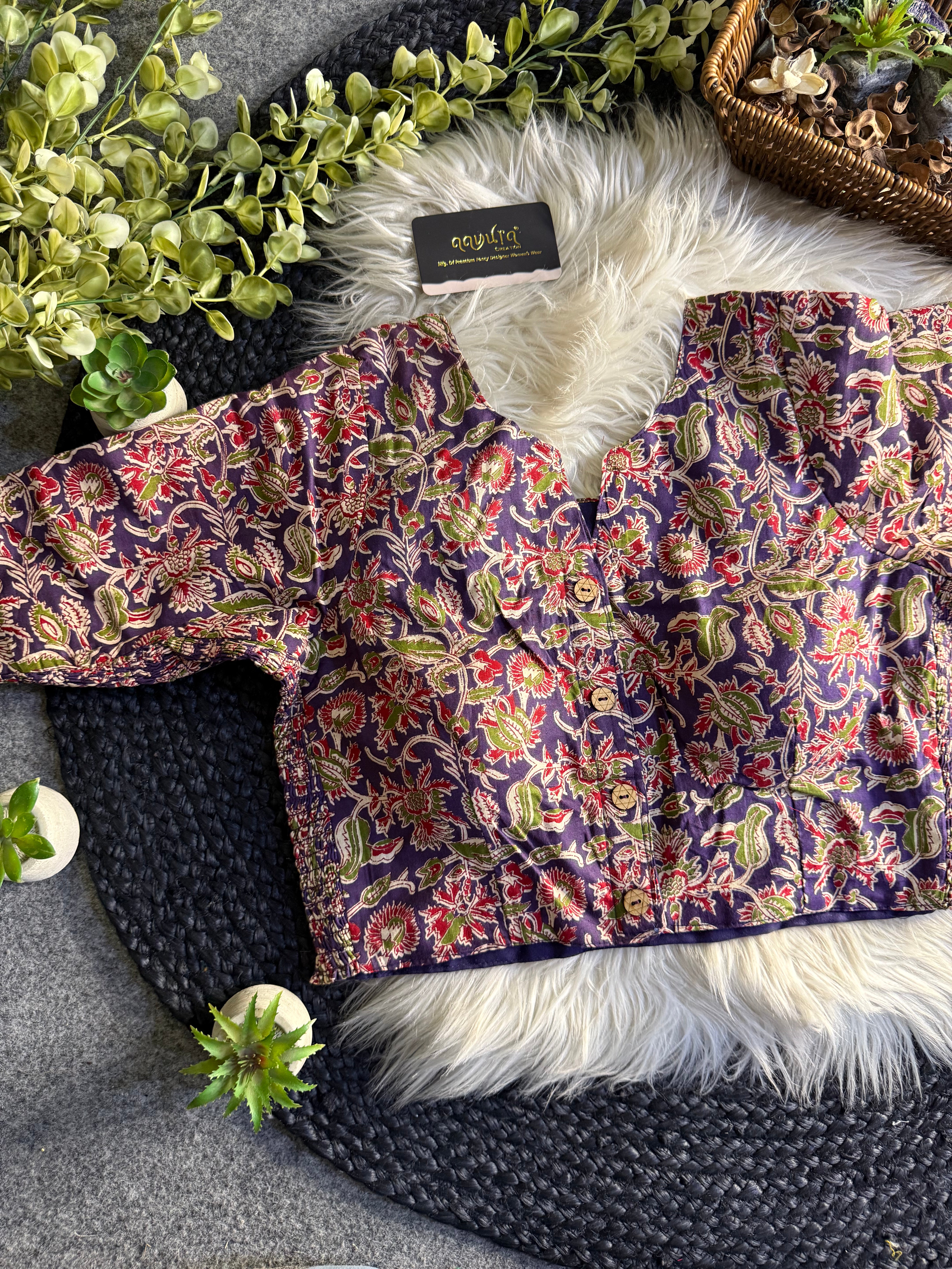 Comfort Fit Cotton Print Blouse 2
