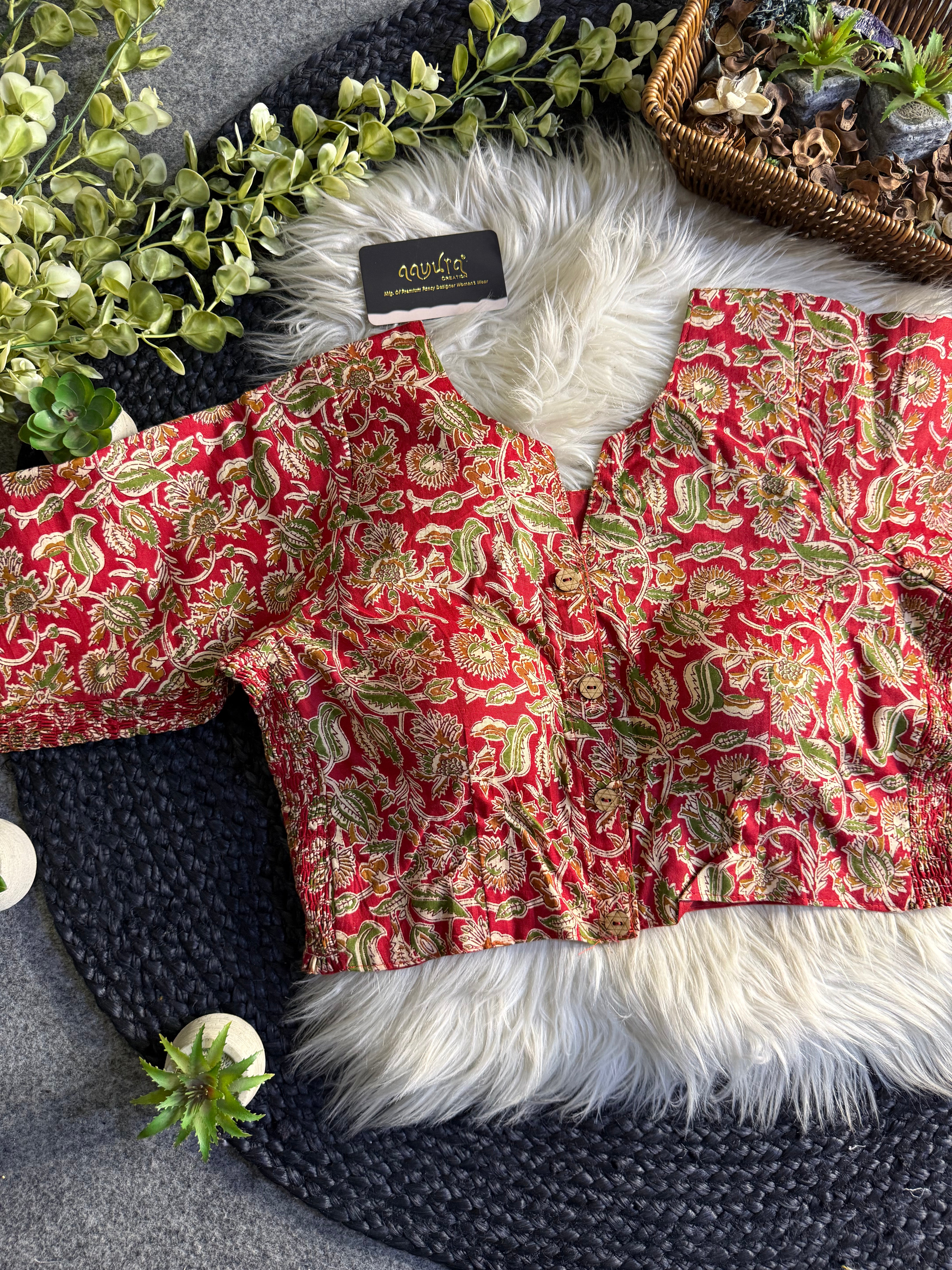 Comfort Fit Cotton Print Blouse 2