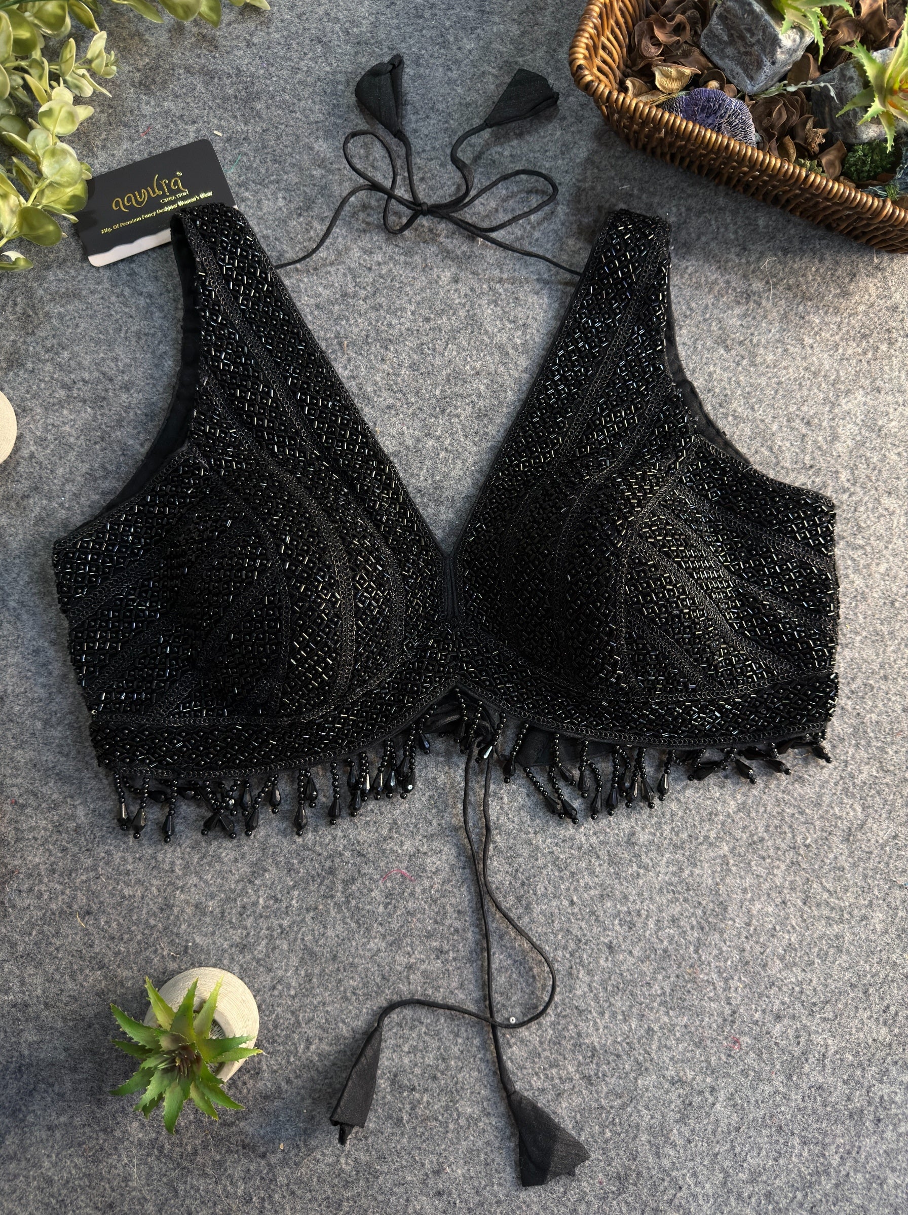 Shraddha Pearl Lace Work Blouse